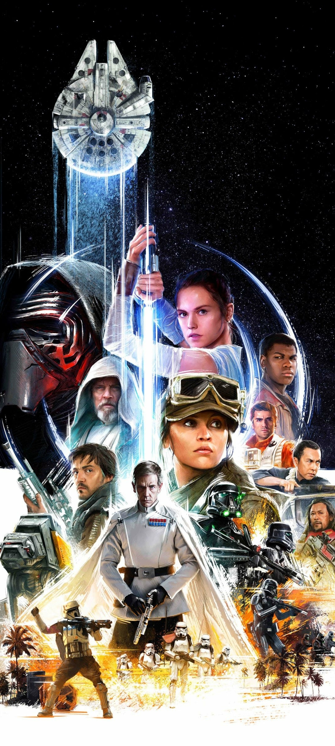 Скачати мобільні шпалери Зоряні Війни, Фільм, Rogue One: A Star Wars Story, Зоряні Війни Епізод Vii: Пробудження Сили безкоштовно.