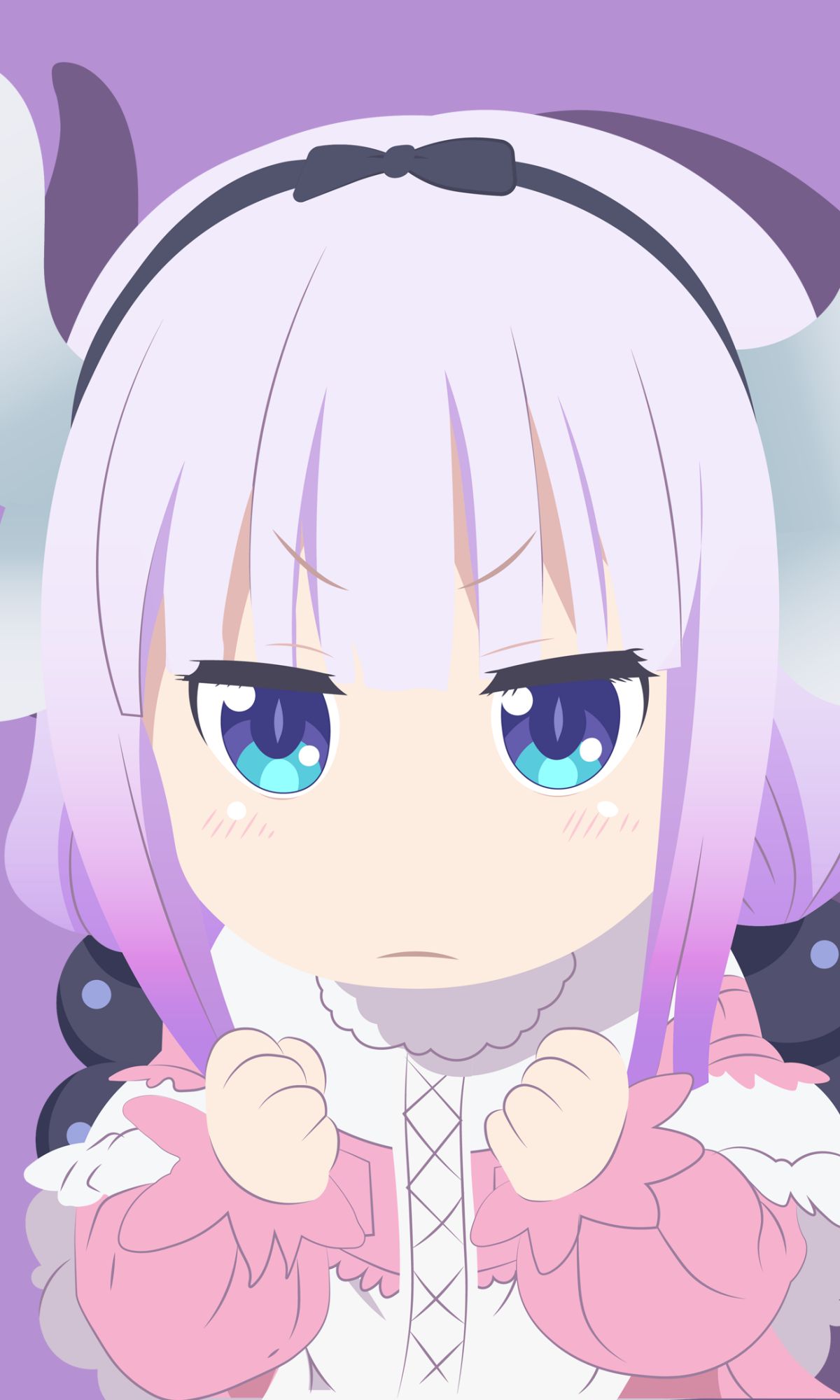 Handy-Wallpaper Minimalistisch, Animes, Kobayashi San Chi No Maid Dragon, Kanna Kamui kostenlos herunterladen.