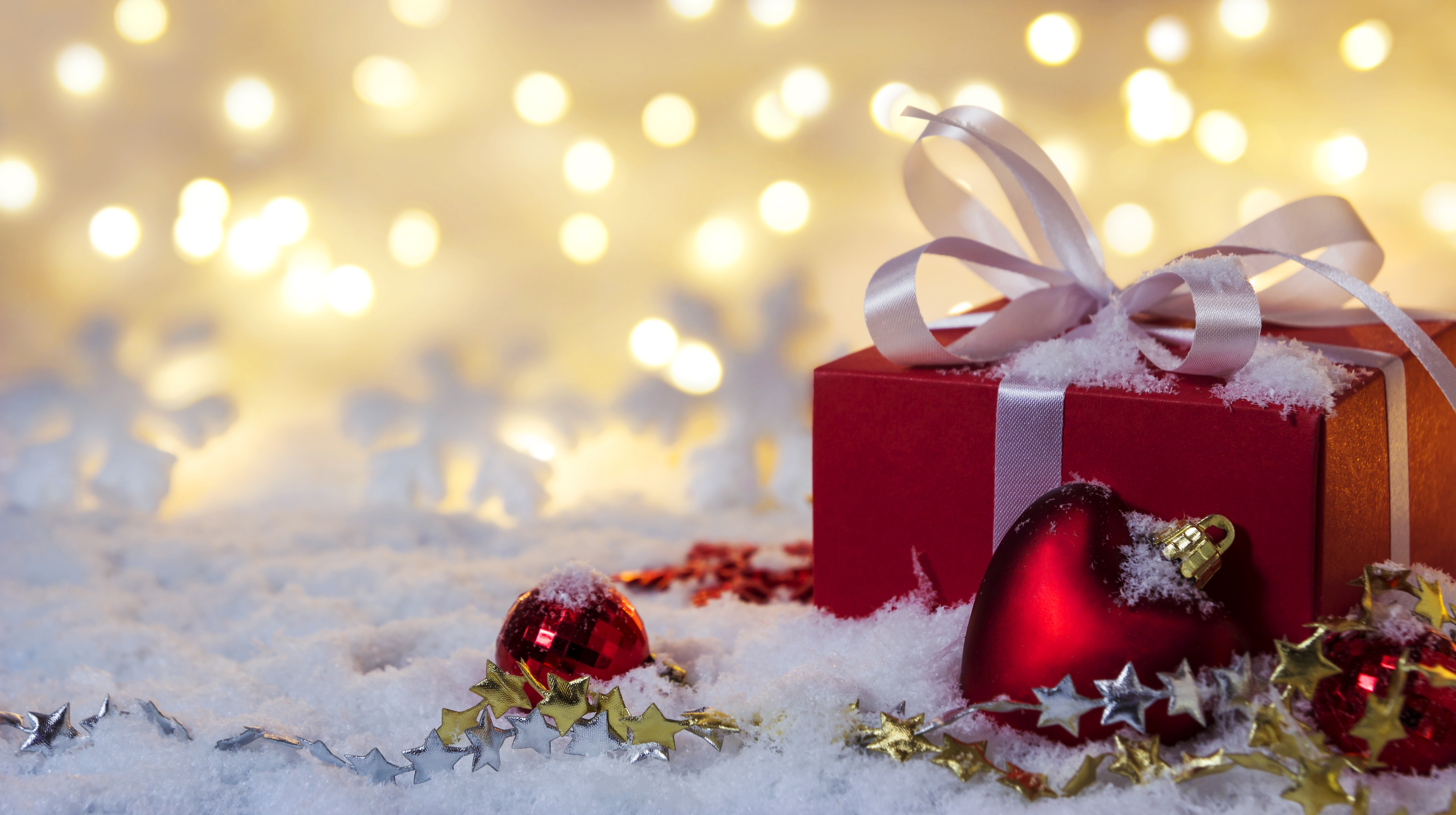 Téléchargez des papiers peints mobile Noël, Vacances, Cadeau, Décorations De Noël, Bokeh gratuitement.