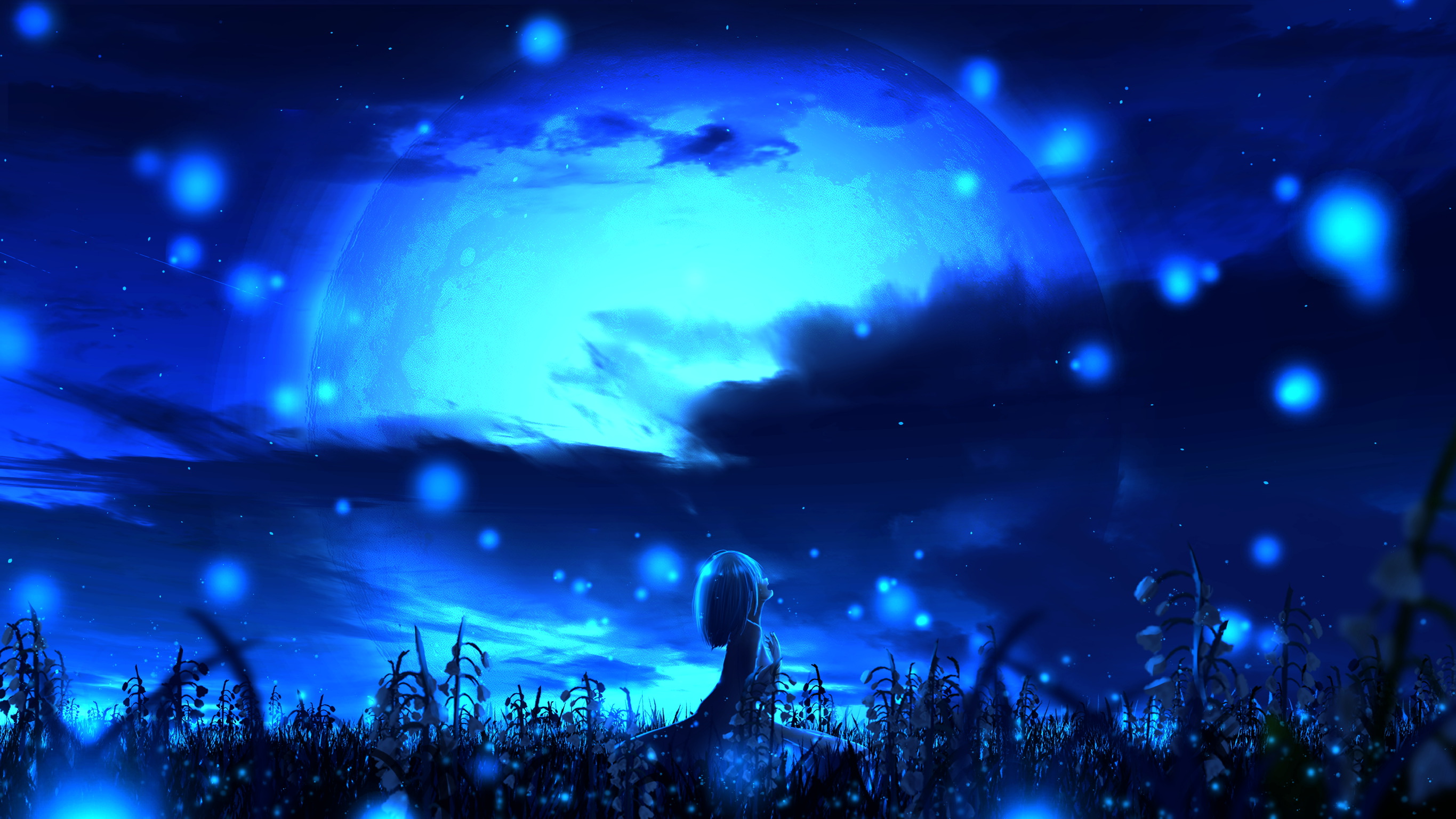 Download mobile wallpaper Anime, Sky, Night, Original for free.