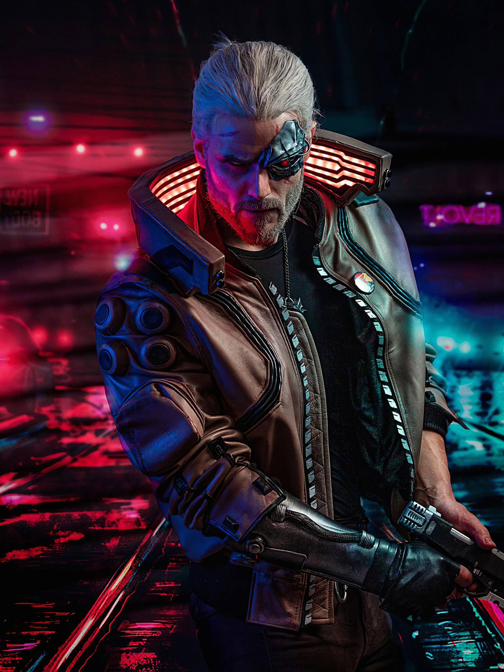 Download mobile wallpaper Cyberpunk, Warrior, Futuristic, Video Game, Cyberpunk 2077 for free.