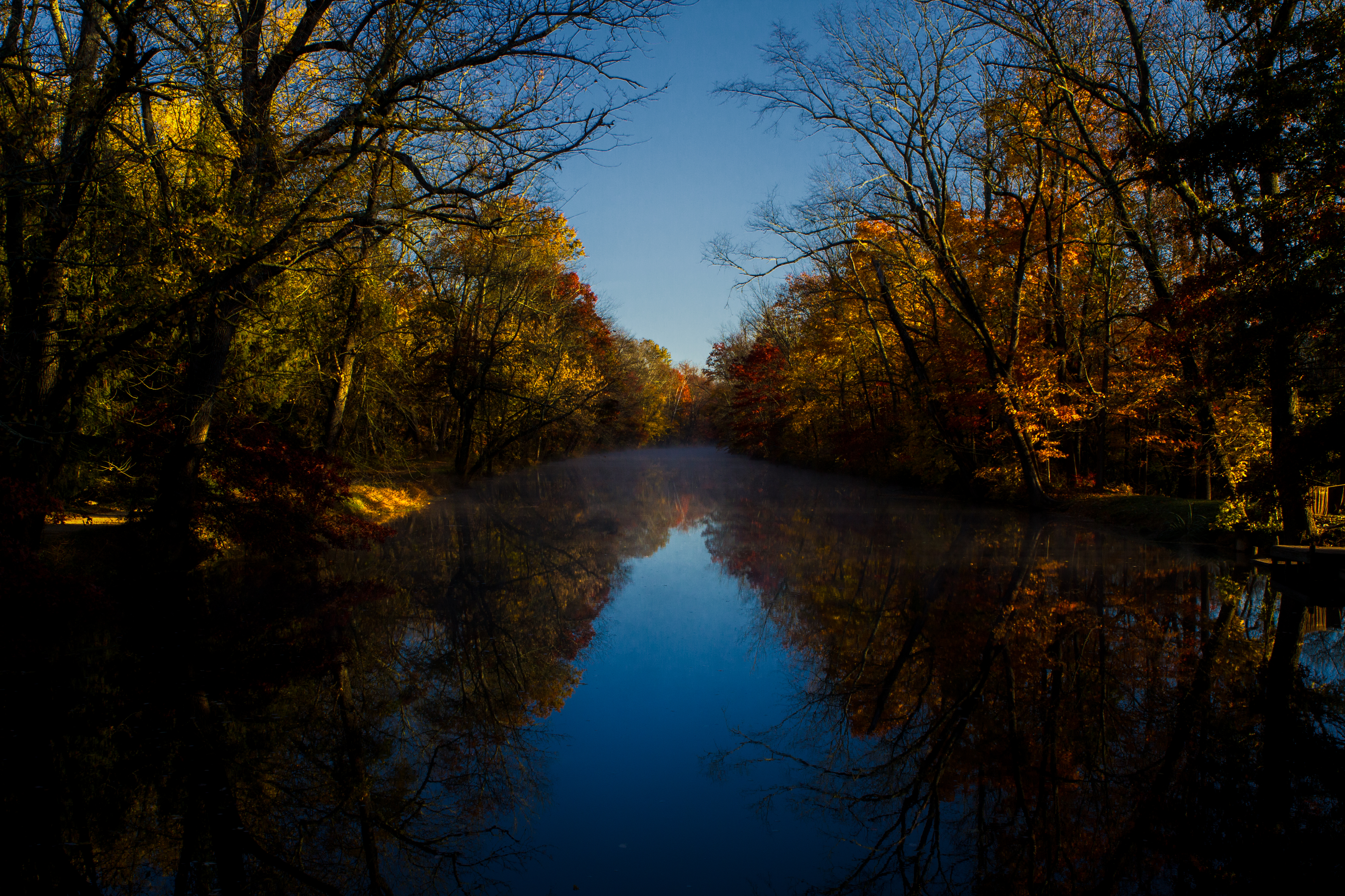 PCデスクトップに自然, 川, 木, 反射, 秋画像を無料でダウンロード