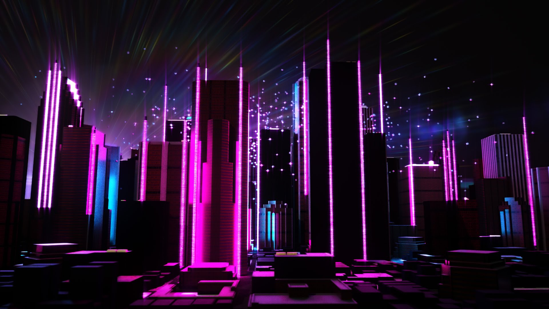 Free download wallpaper City, Neon, Artistic on your PC desktop