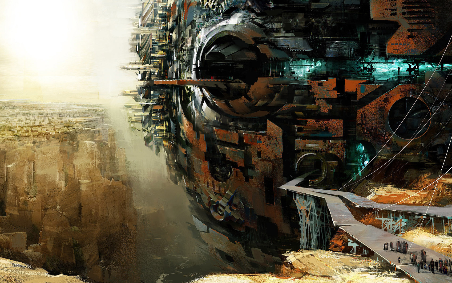 Laden Sie das Science Fiction, Großstadt-Bild kostenlos auf Ihren PC-Desktop herunter