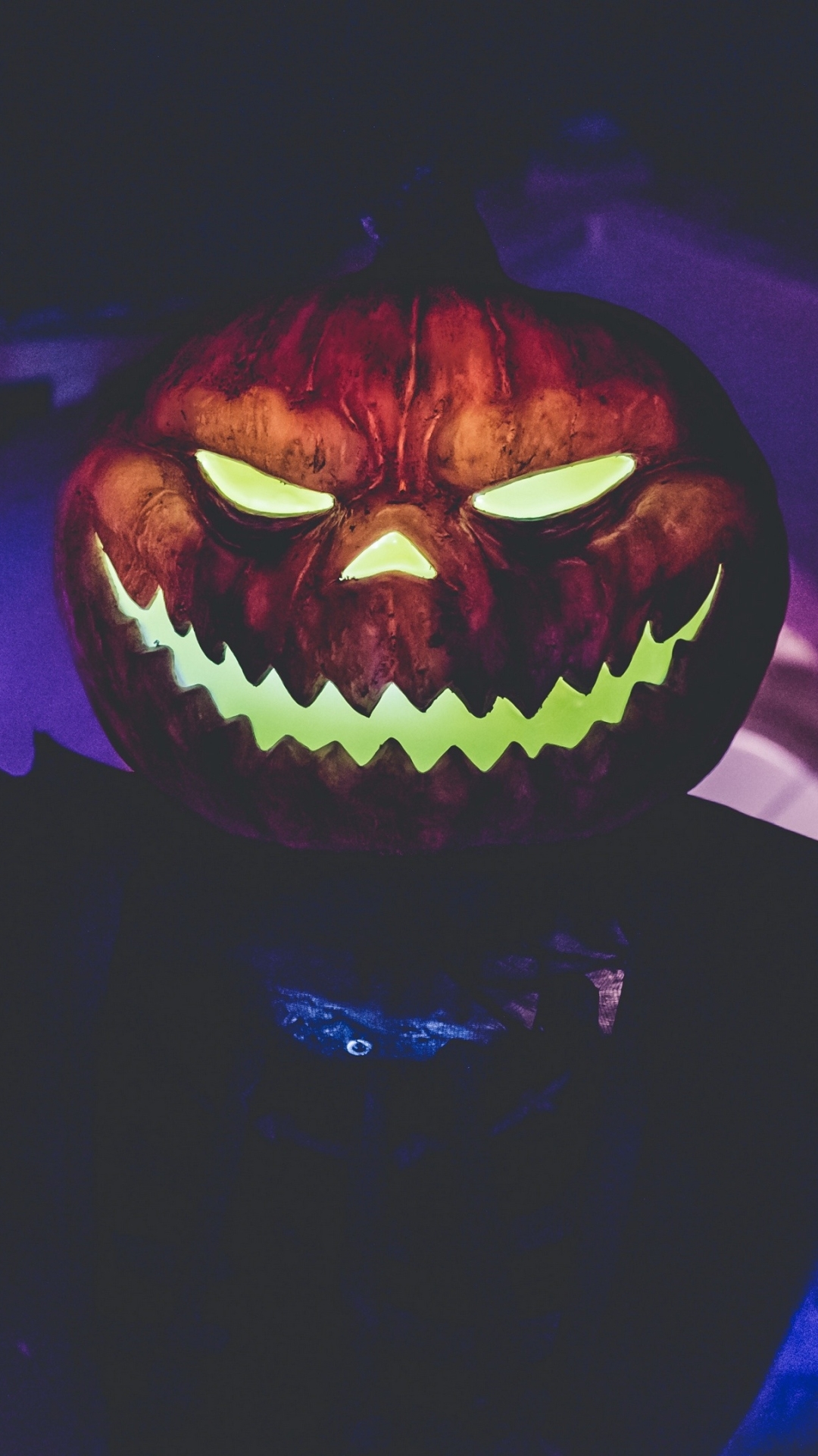 Download mobile wallpaper Halloween, Night, Holiday, Scary, Jack O' Lantern for free.