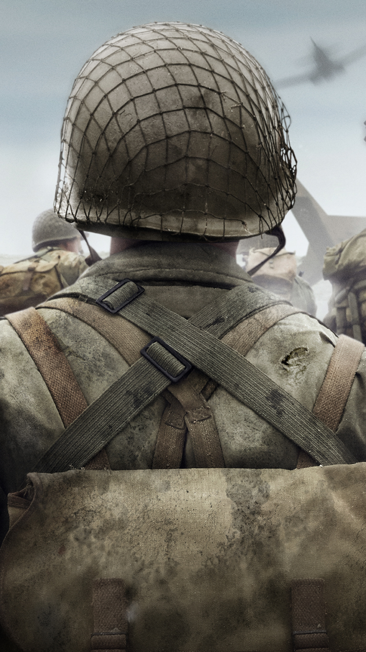 video game, call of duty: wwii, soldier, call of duty phone background