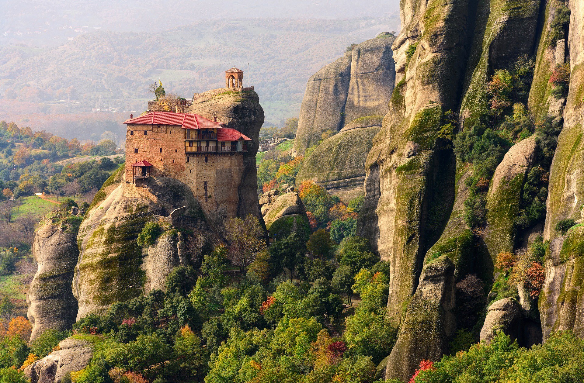 religious, meteora, cliff, greece, monastery