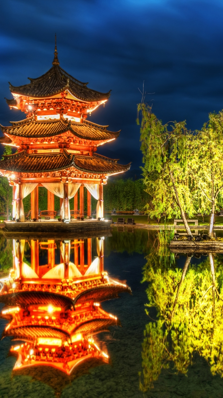 Скачати мобільні шпалери Пагода, Китай, Релігійний безкоштовно.