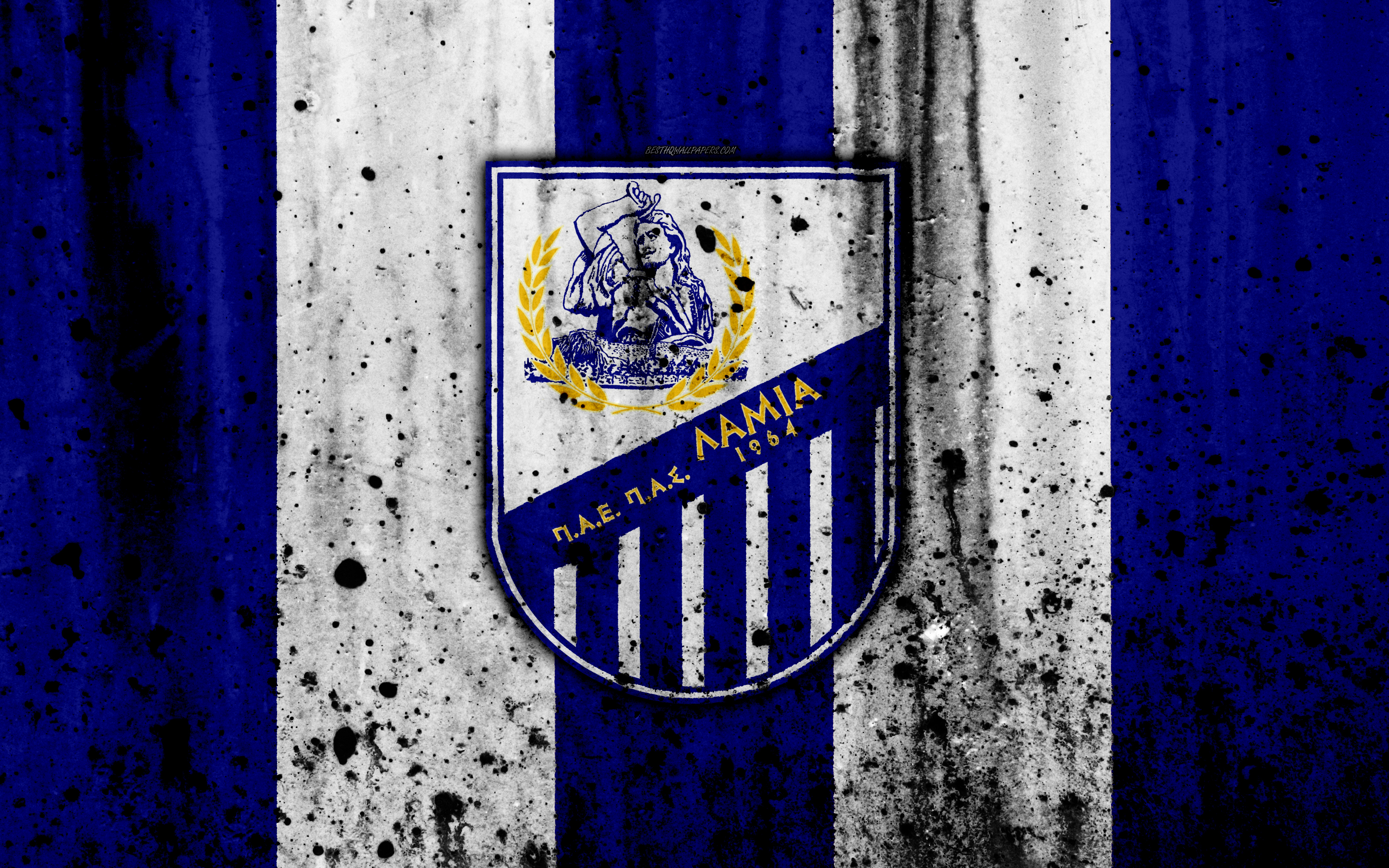 Handy-Wallpaper Sport, Fußball, Logo, Emblem, Pas Lamia 1964 kostenlos herunterladen.