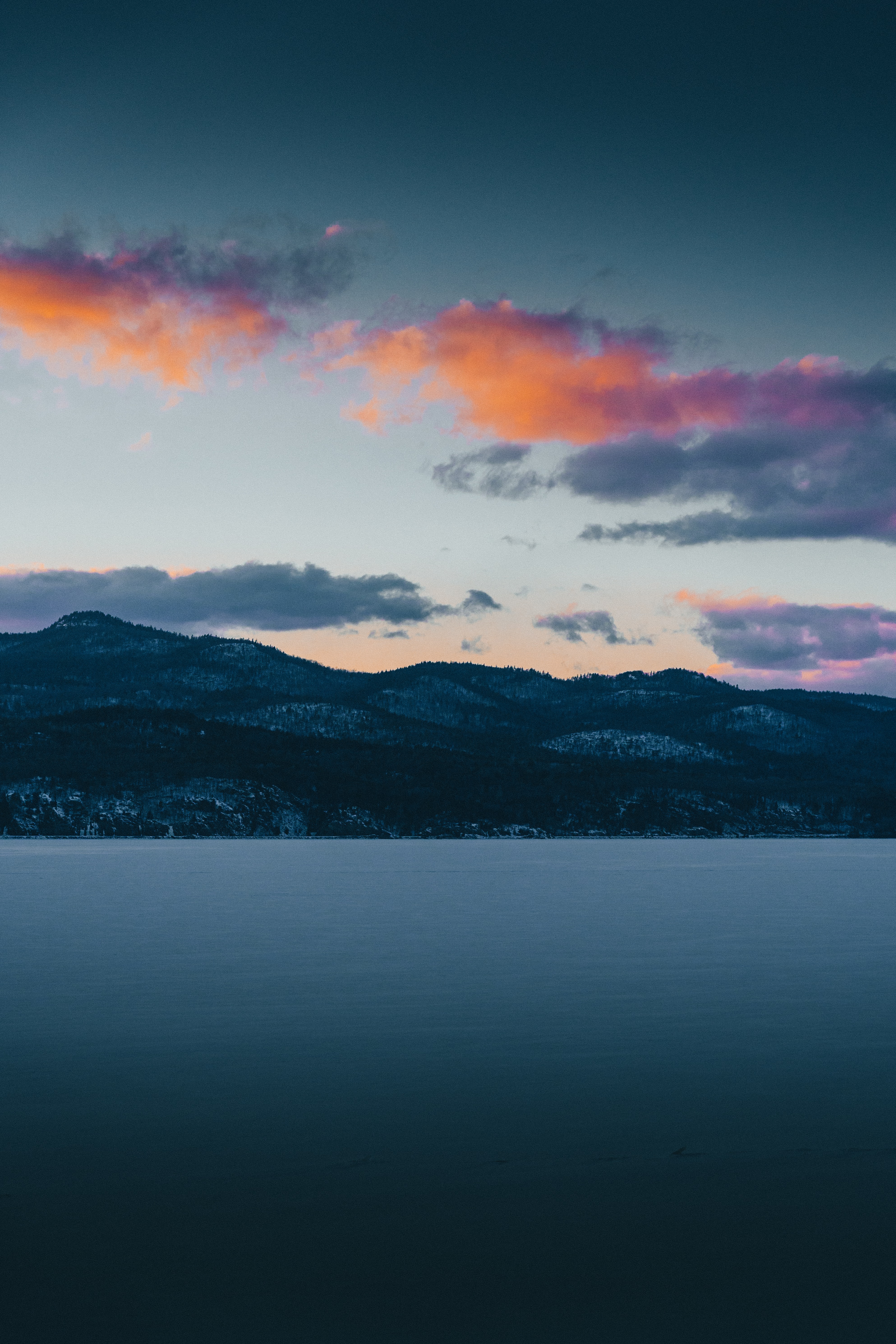 Laden Sie das Natur, Wasser, Dämmerung, Twilight, Die Hügel, Hügel, Sky, Landschaft-Bild kostenlos auf Ihren PC-Desktop herunter