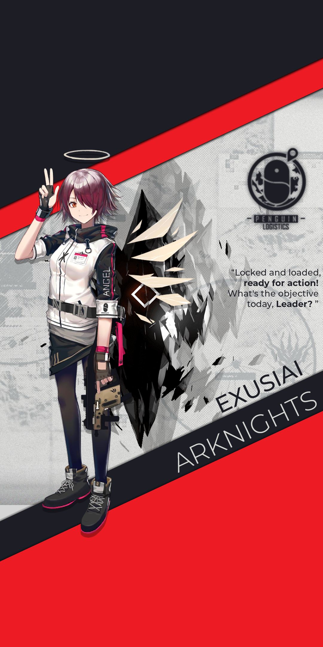 arknights, exusiai (arknights), video game cell phone wallpapers