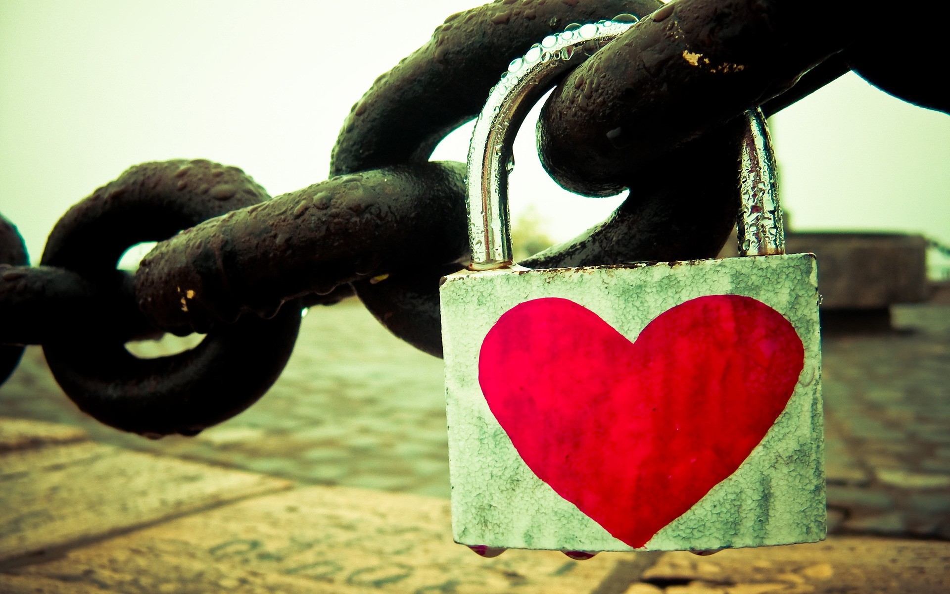 Horizontal Wallpaper background, hearts, chains, love