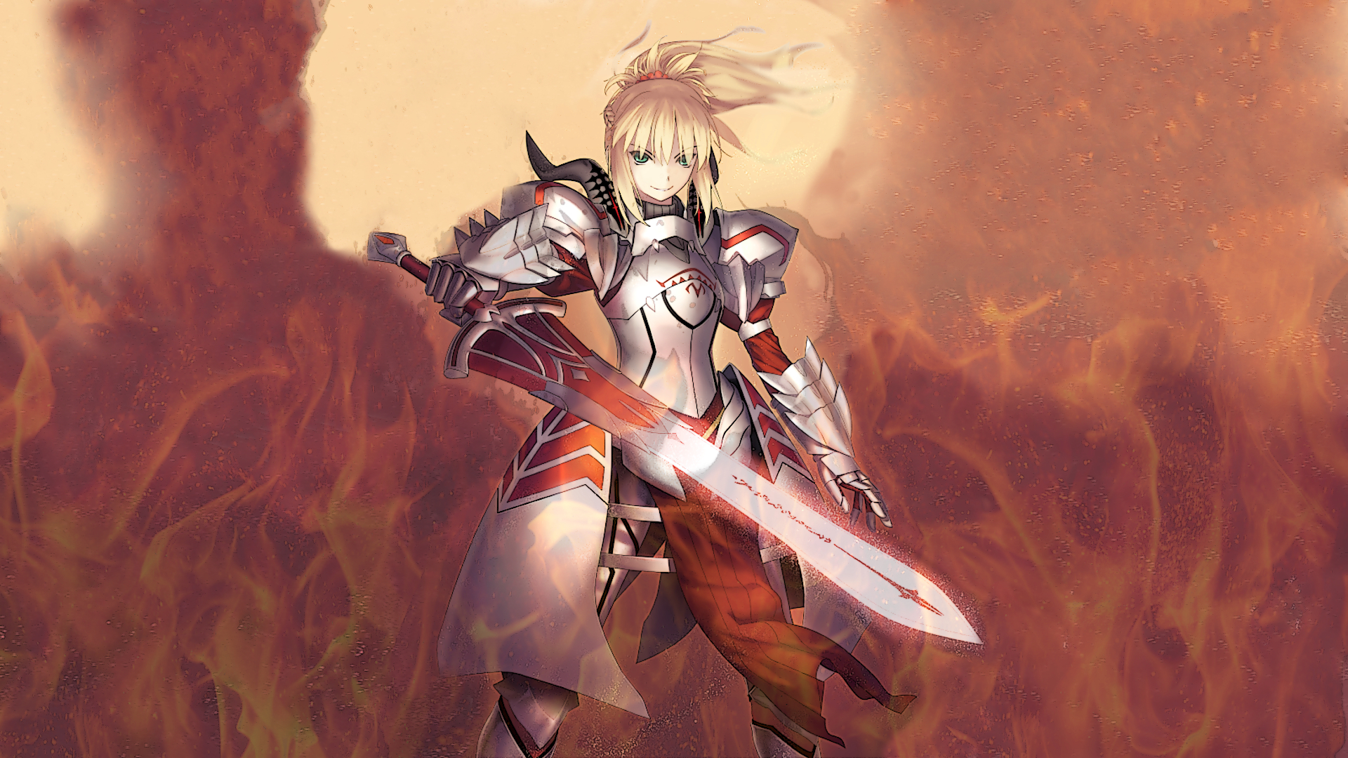 anime, fate/stay night, mordred (fate/apocrypha), saber of red (fate/apocrypha), fate series