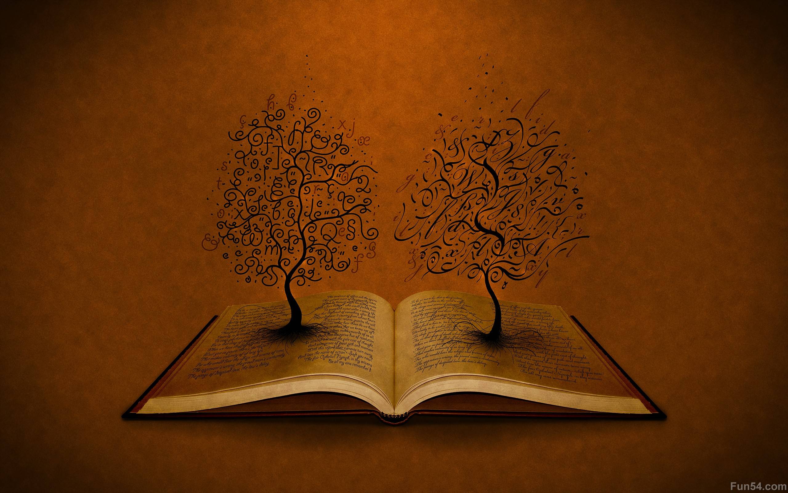 Download mobile wallpaper Tree, Book, Artistic for free.