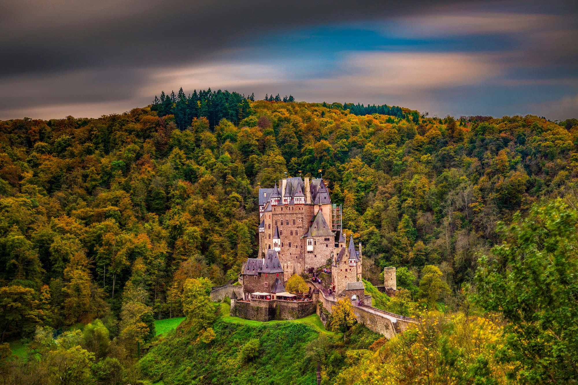 Download mobile wallpaper Architecture, Castles, Forest, Eltz Castle, Man Made, Castle for free.