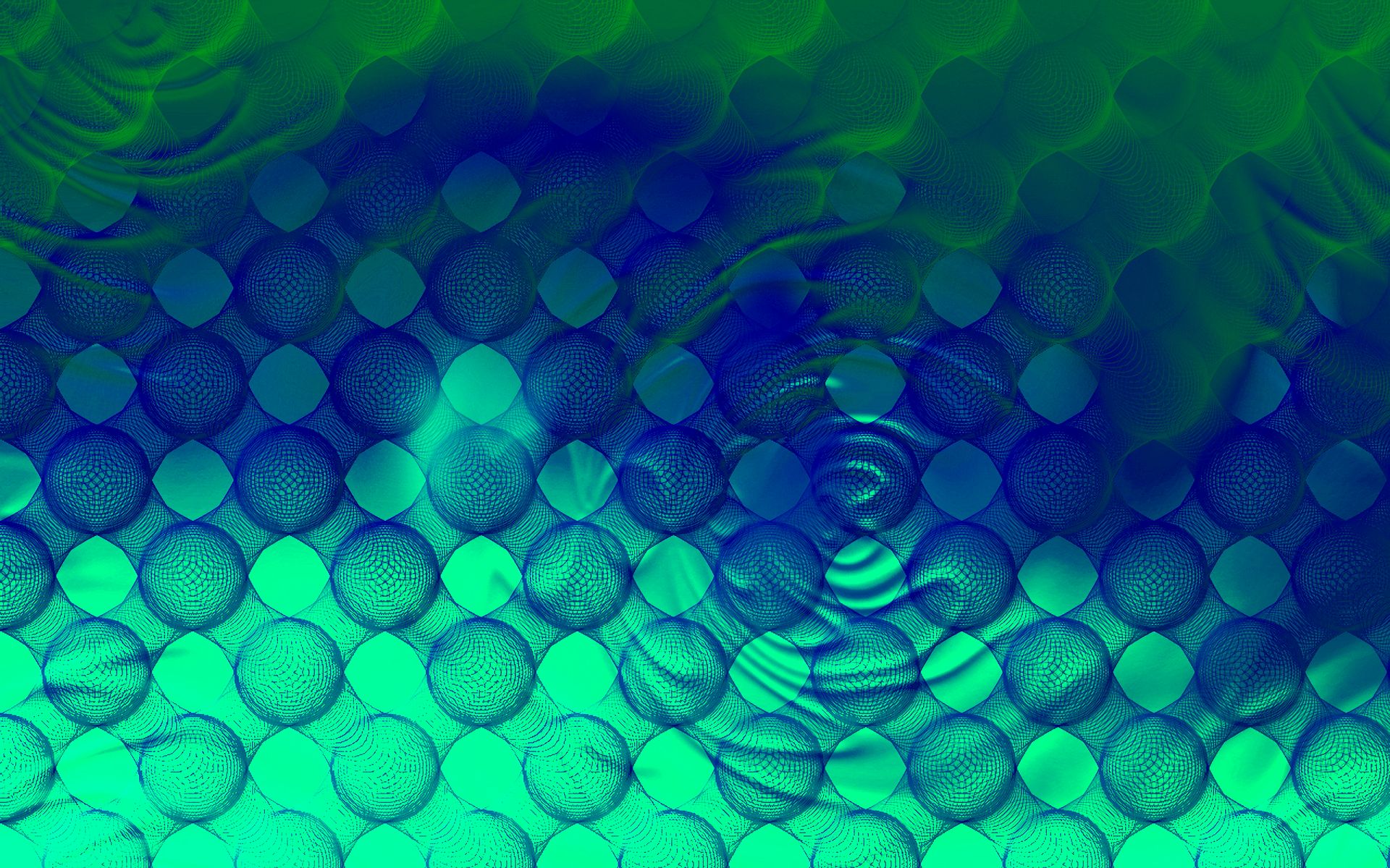 abstract, pattern, blue, circle, green, octagon, ripple, water