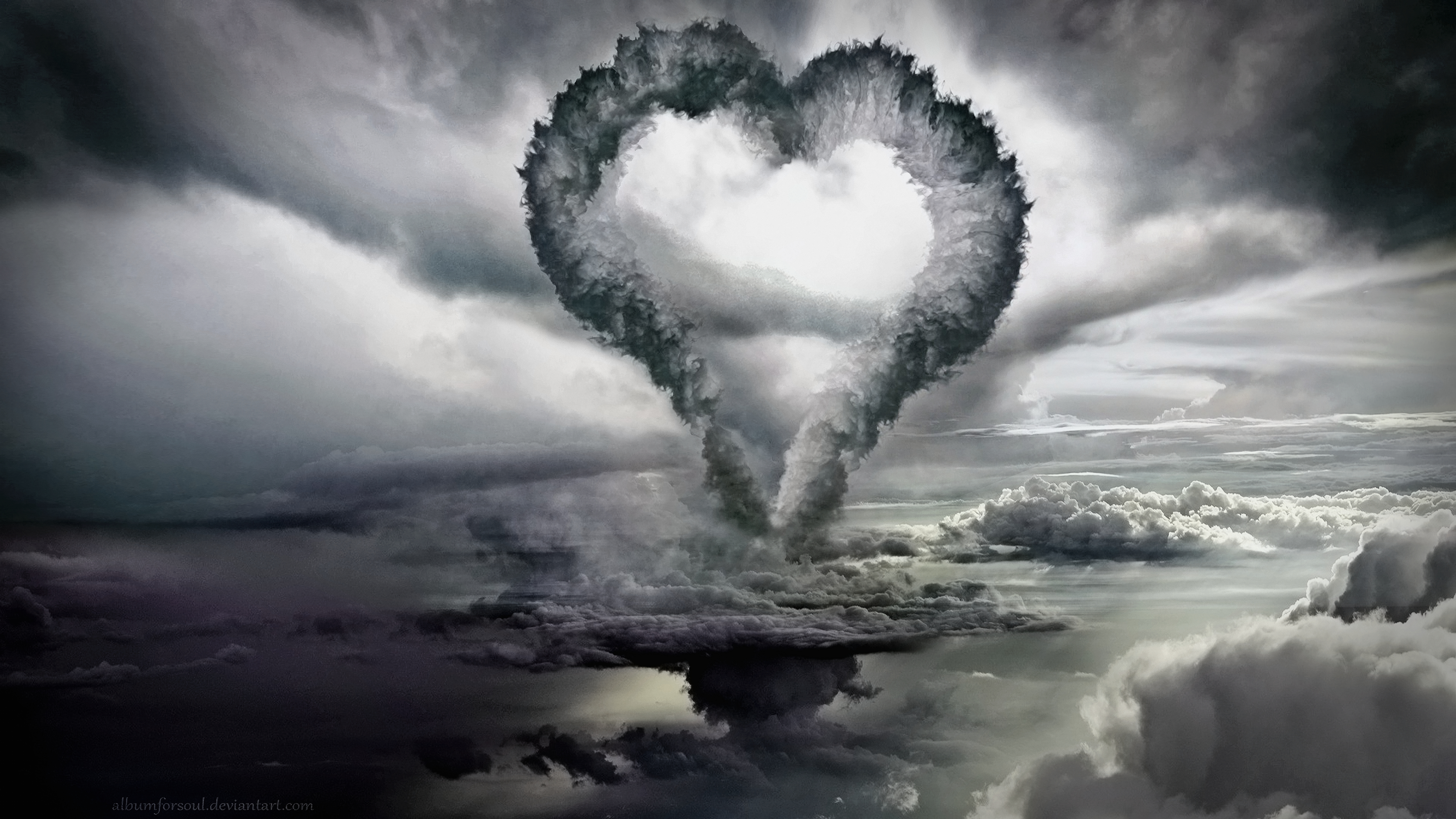 Baixe gratuitamente a imagem Nuvens, Um Coração, Amor, Nuvem, Forma, Coração na área de trabalho do seu PC