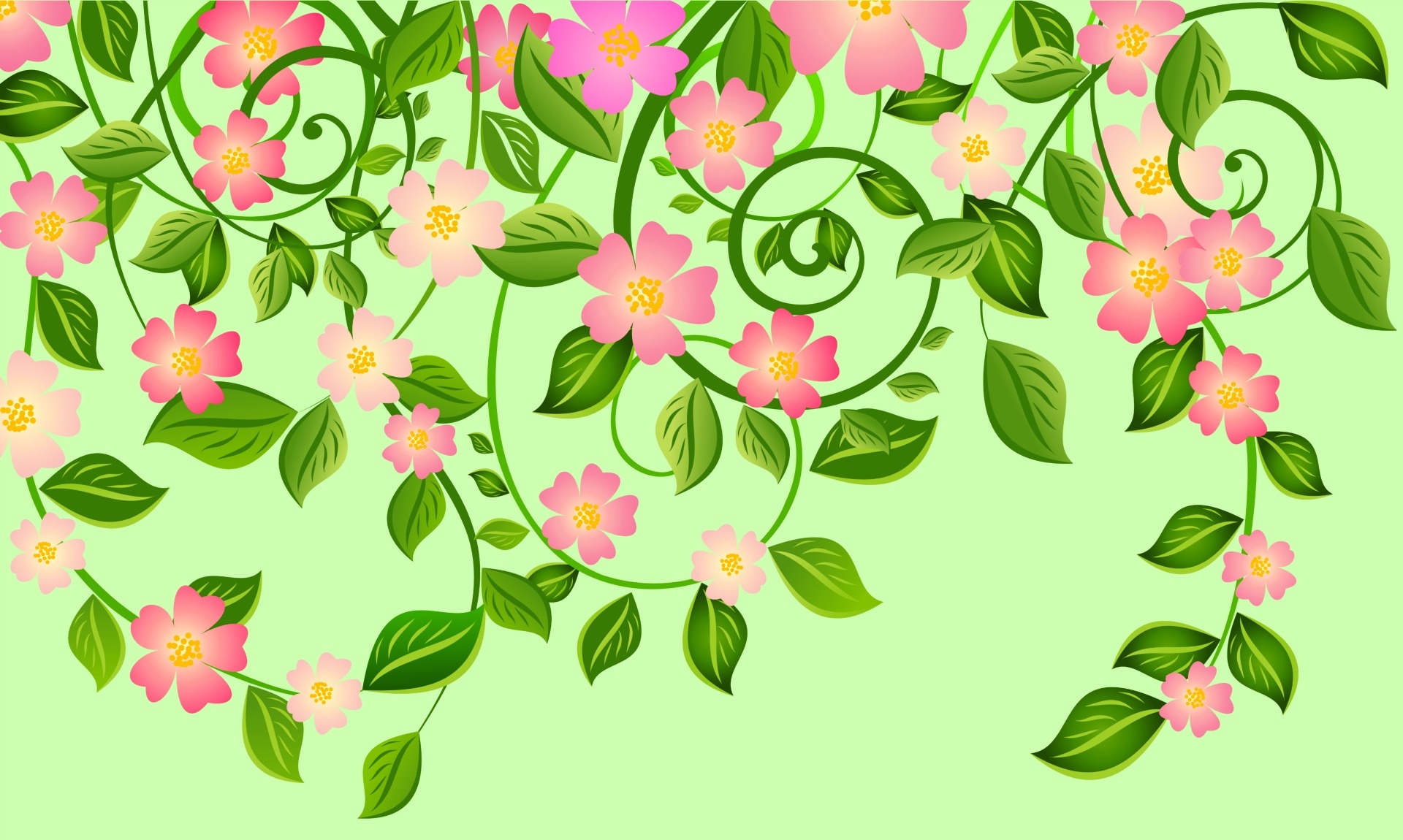 Download mobile wallpaper Flowers, Vine, Flower, Leaf, Spring, Artistic, Pink Flower for free.