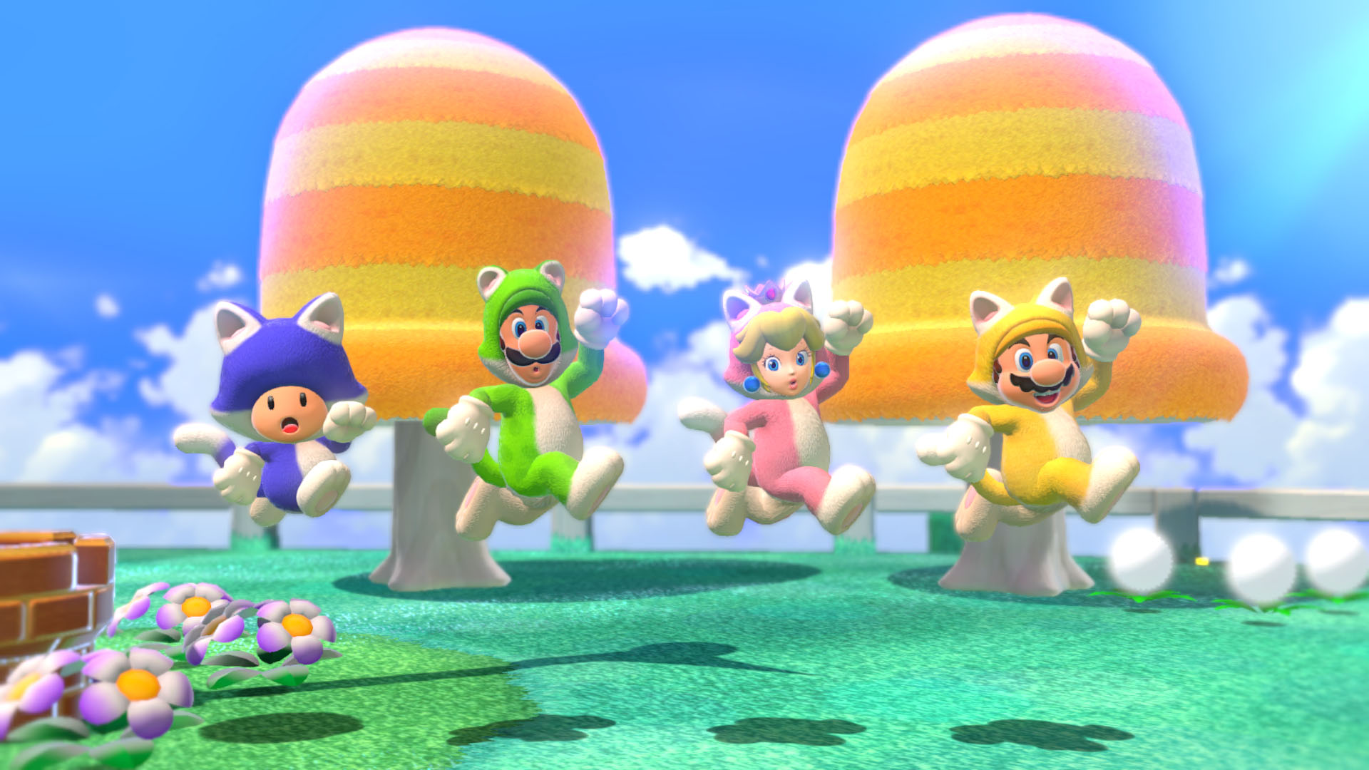 princess peach, video game, super mario 3d world + bowser’s fury, luigi, mario, toad (mario)