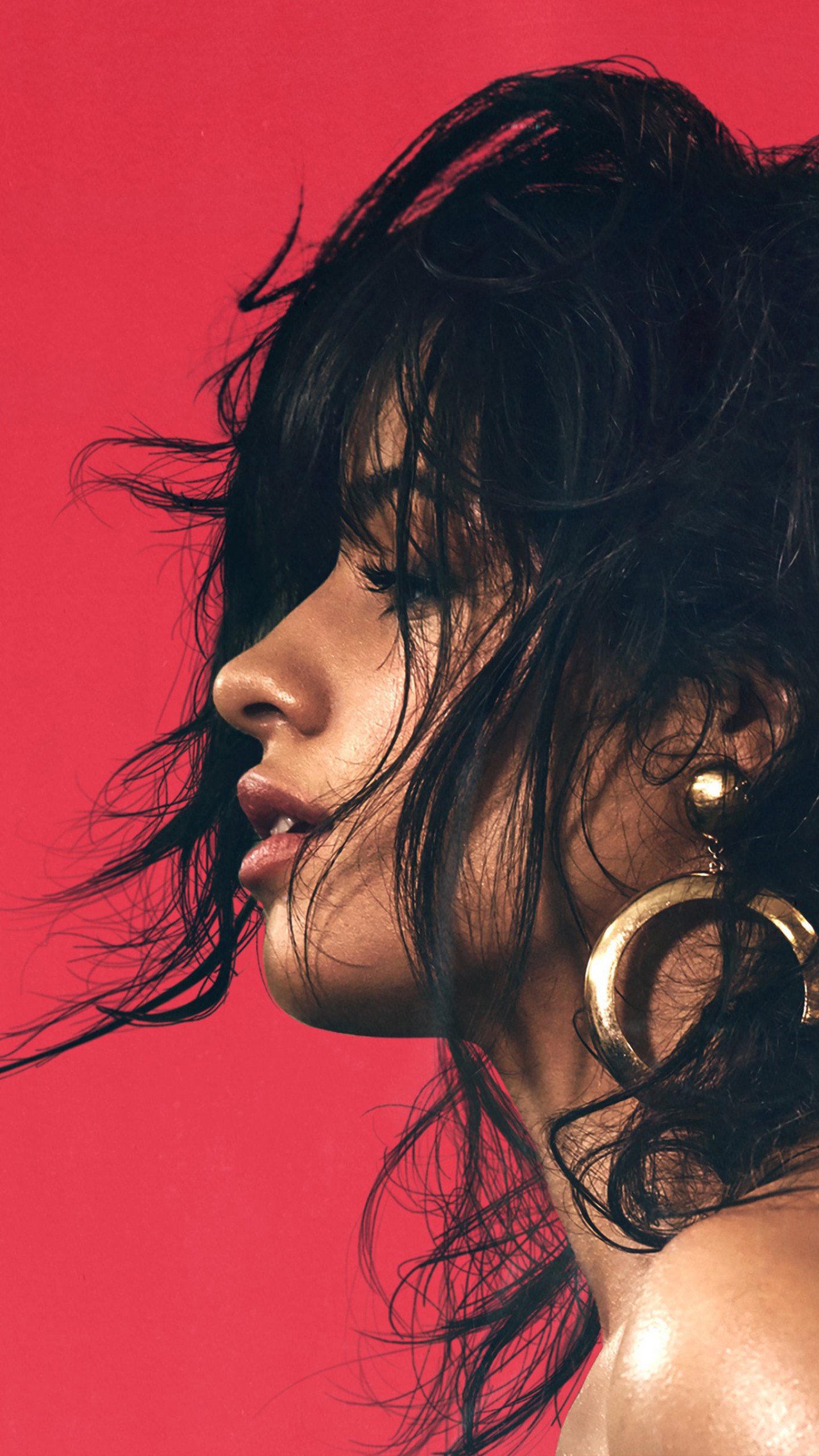 Download mobile wallpaper Music, Singer, Earrings, Black Hair, Latina, Camila Cabello for free.