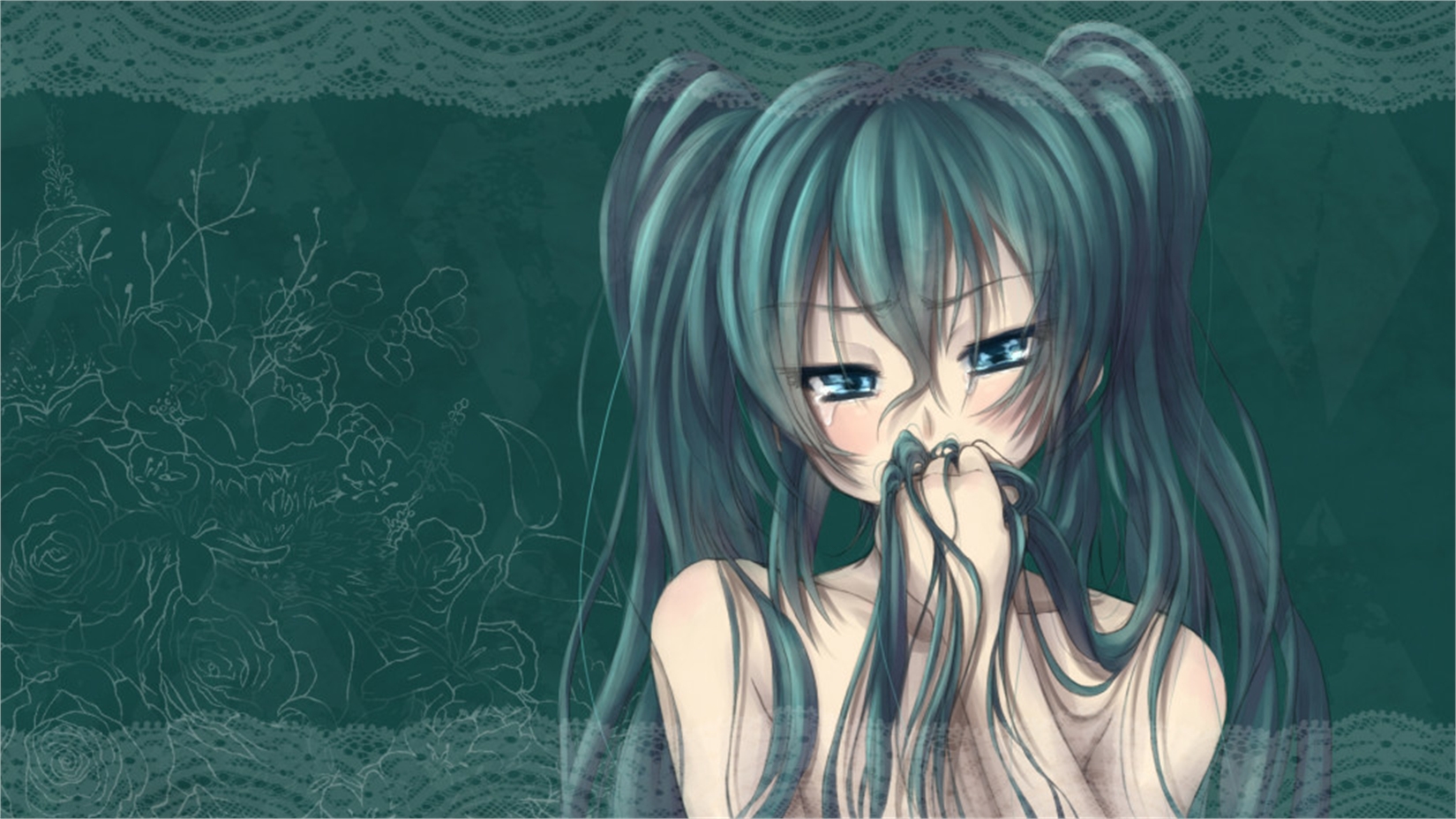 Download mobile wallpaper Tears, Vocaloid, Hatsune Miku, Anime for free.
