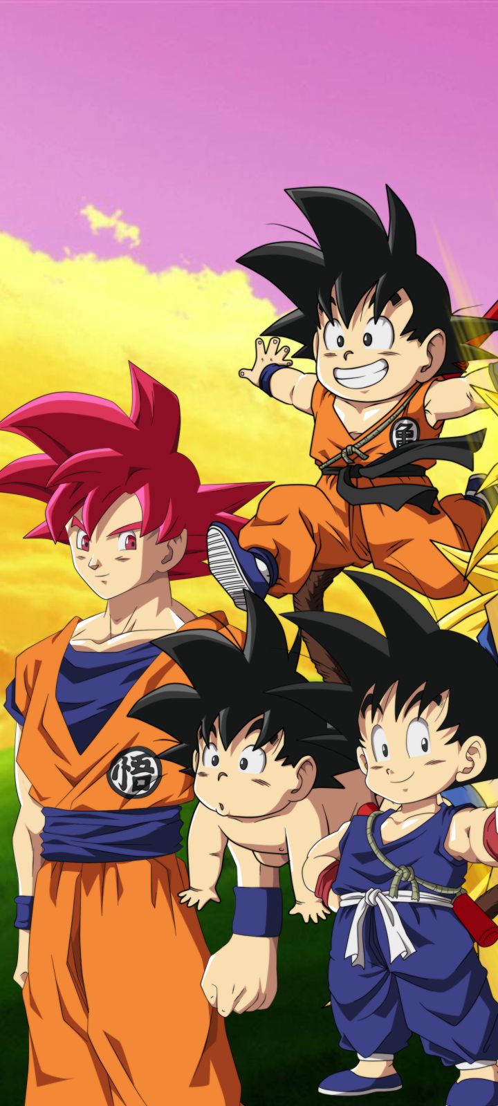Handy-Wallpaper Dragon Ball, Animes, Son Goku, Dragonball Z, Super Saiyajin, Super Saiyajin Gott kostenlos herunterladen.