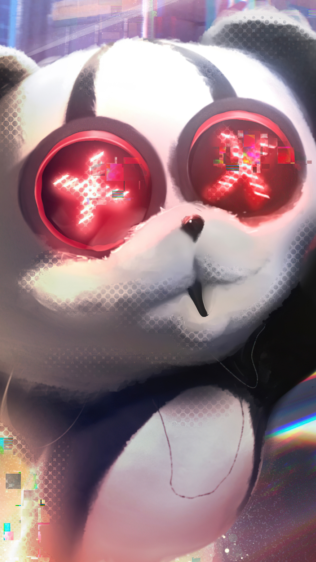 Download mobile wallpaper Cyberpunk, Sci Fi, Panda for free.