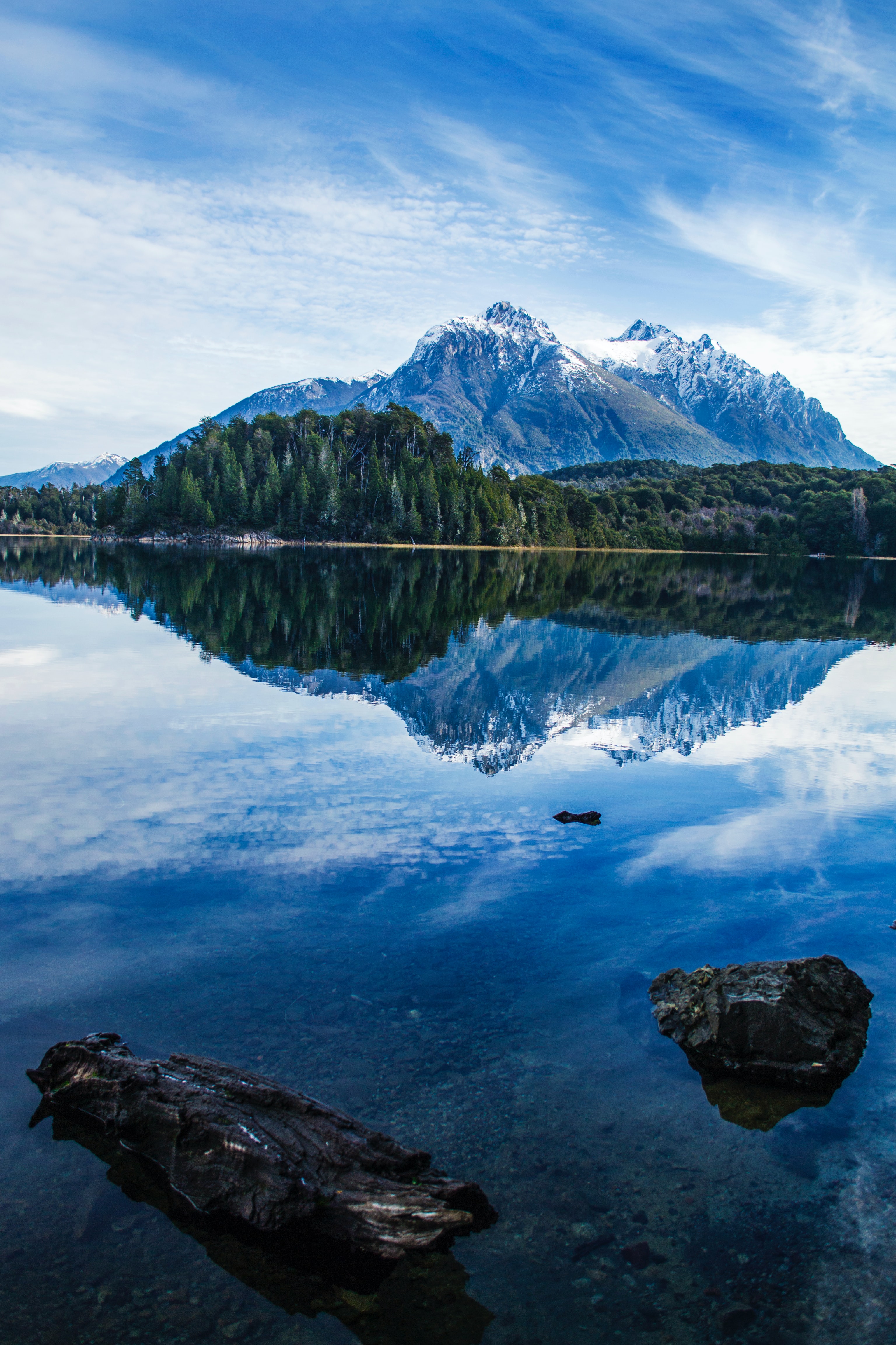 無料モバイル壁紙自然, 山脈, 湖, 水, 反射, 風景をダウンロードします。