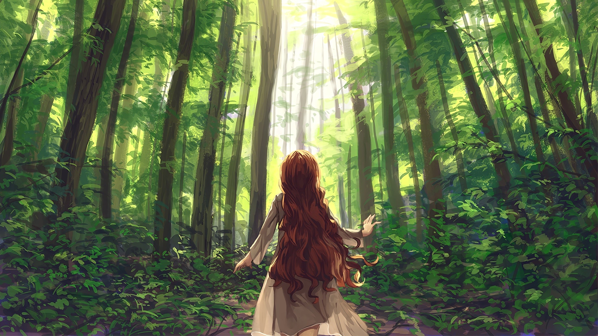 Free download wallpaper Fantasy, Forest, Tree, Women on your PC desktop