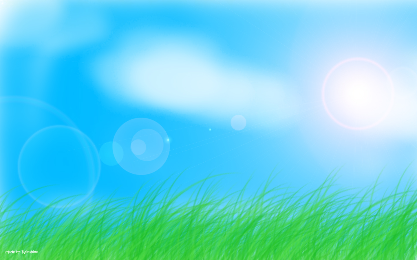 Free download wallpaper Nature, Grass, Sky, Sun, Artistic on your PC desktop