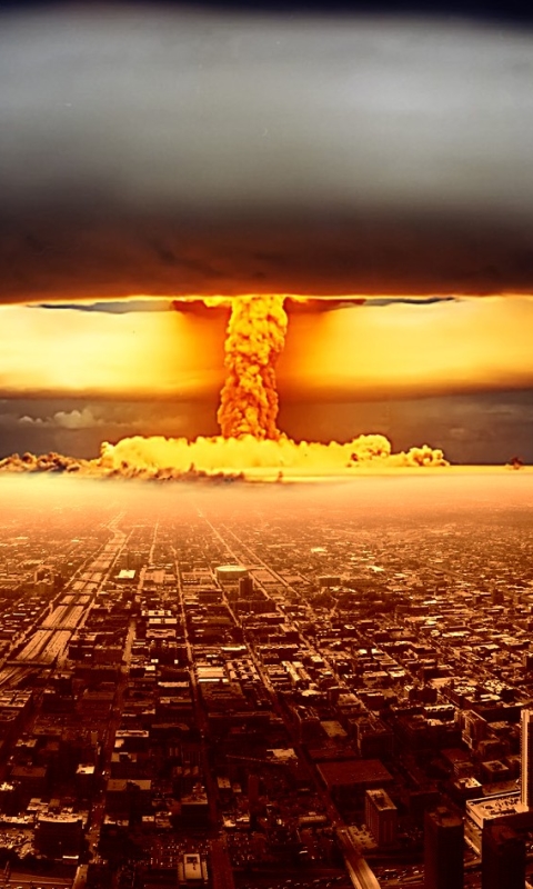Download mobile wallpaper City, Explosion, Apocalypse, Military, Nuclear Explosion for free.