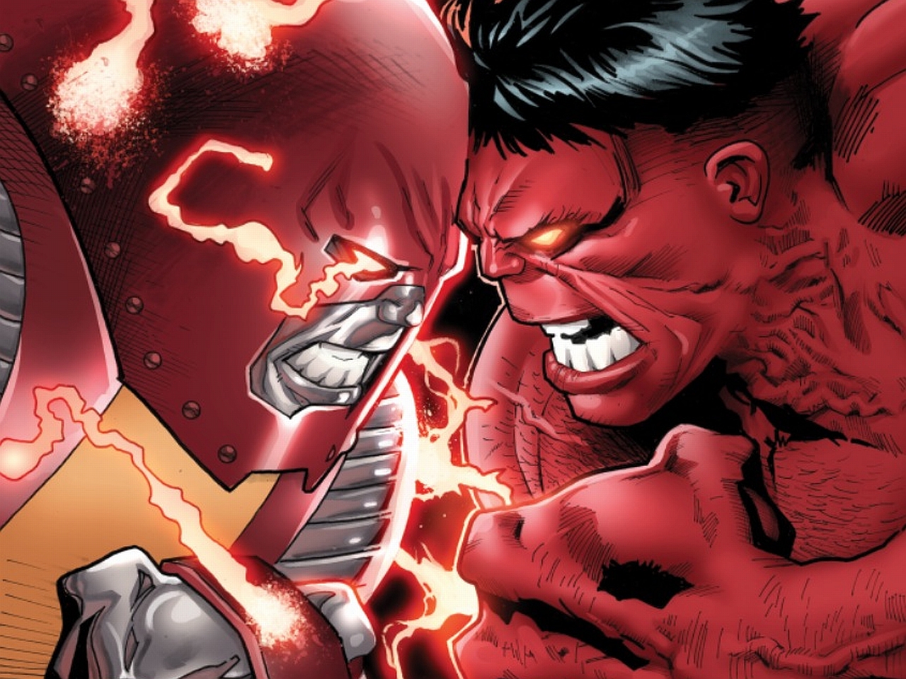 comics, uncanny x men, juggernaut (marvel comics), red hulk