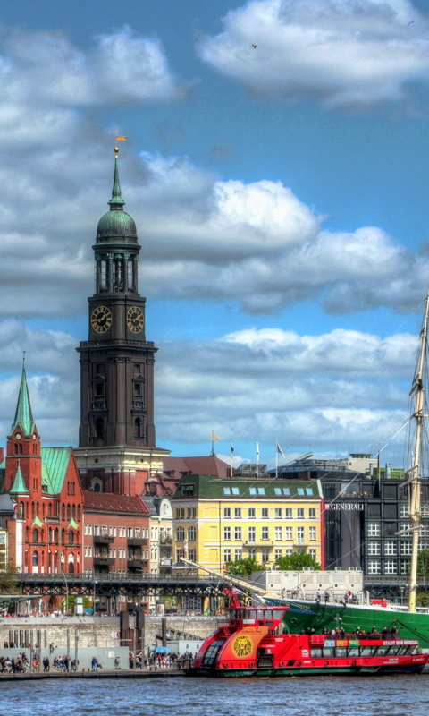 Скачать картинку Гамбург, Города, Сделано Человеком в телефон бесплатно.