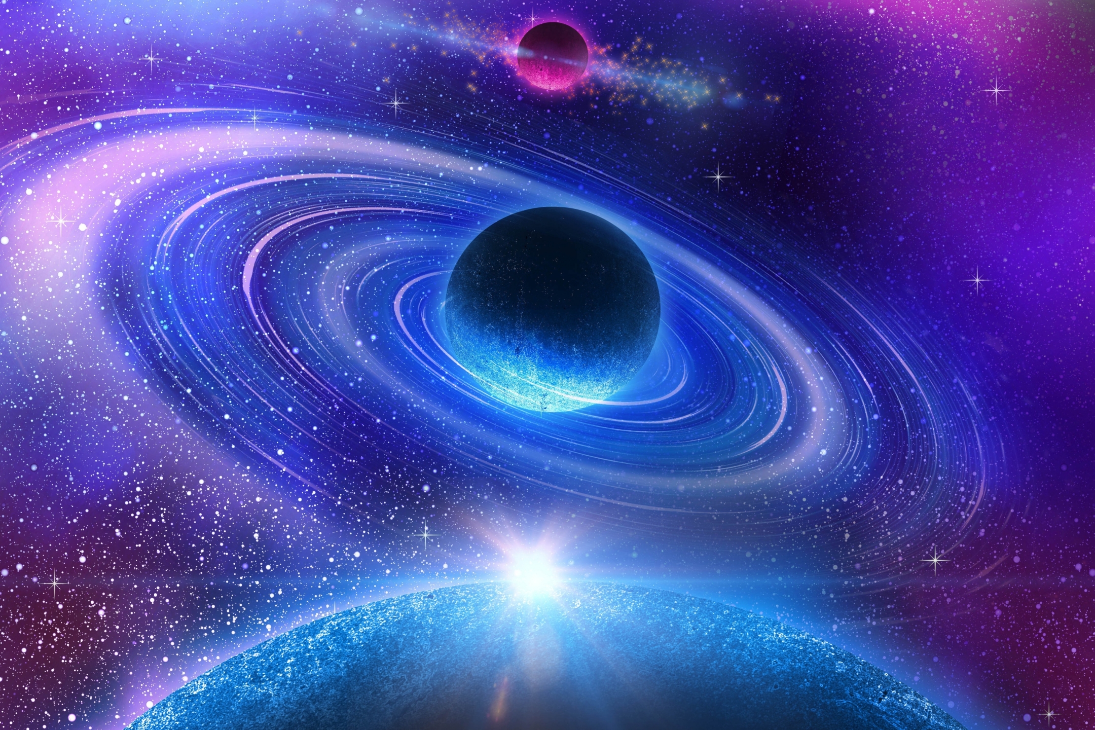 Laden Sie das Sterne, Platz, Planet, Planeten, Science Fiction, Weltraum, Planetenring, Planetarischer Ring-Bild kostenlos auf Ihren PC-Desktop herunter