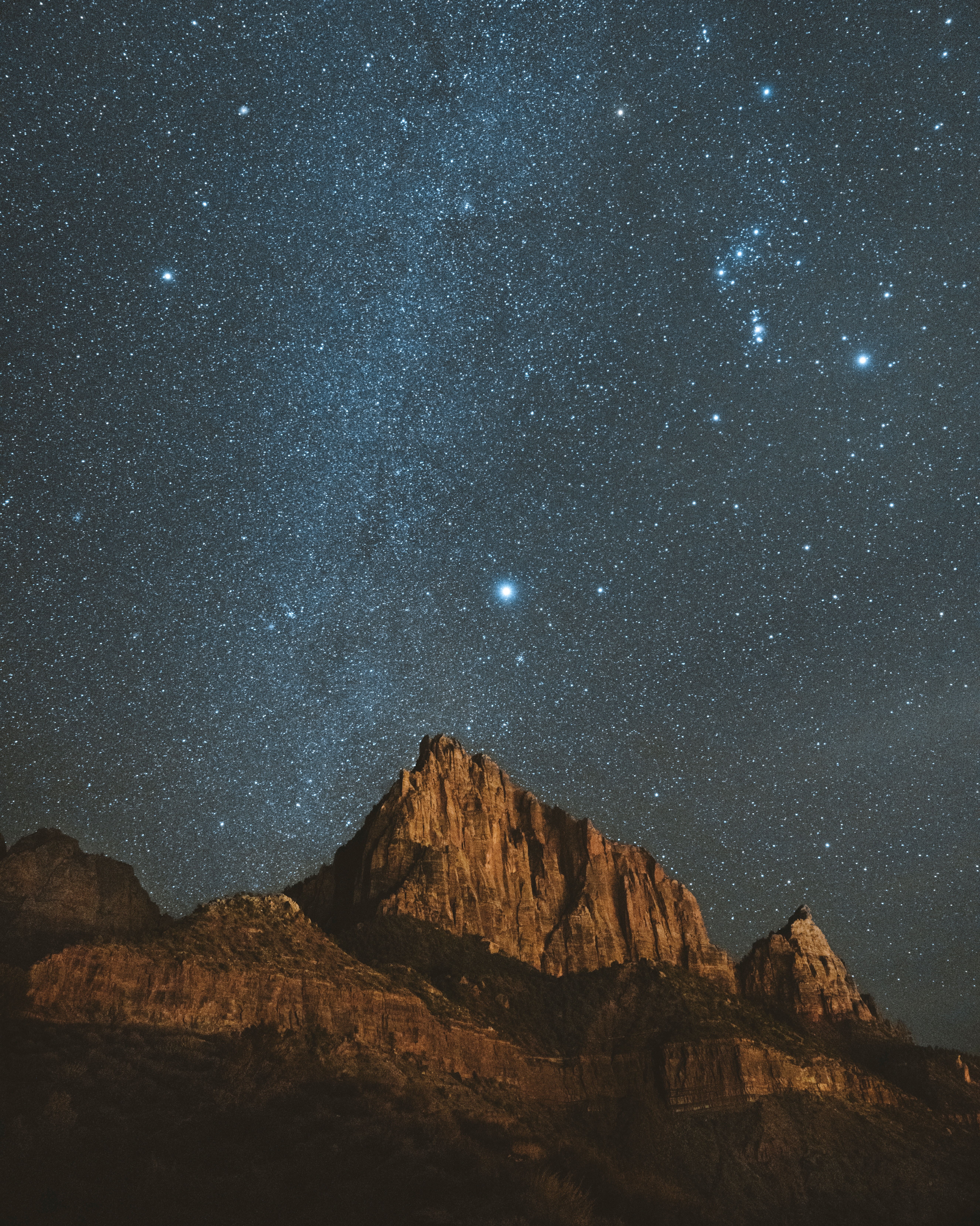 mountains, nature, sky, stars, night, starry sky Desktop home screen Wallpaper