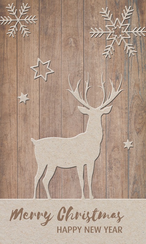 Download mobile wallpaper Christmas, Holiday, Deer, Merry Christmas, Happy New Year for free.
