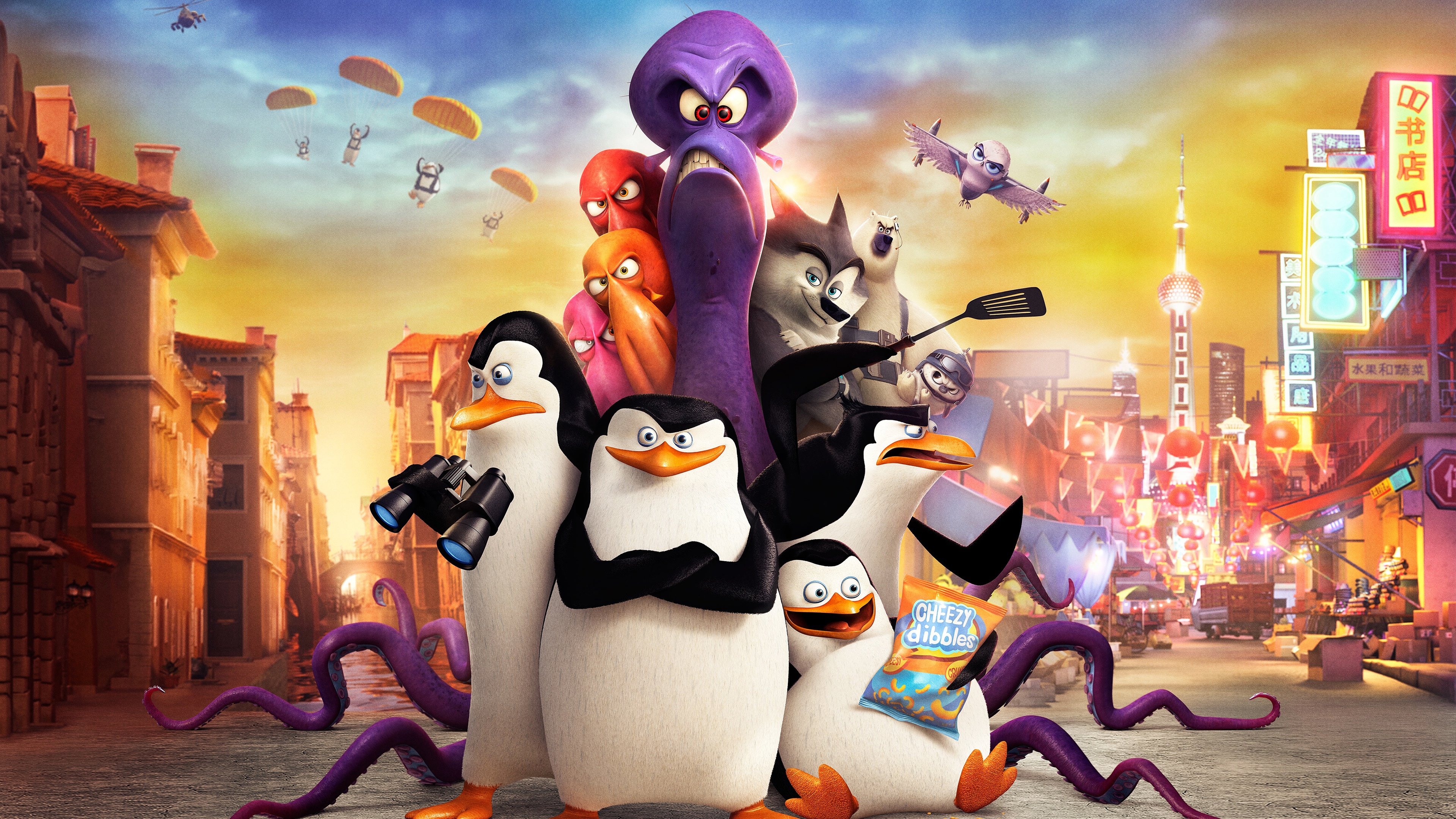 Laden Sie Die Pinguine Aus Madagascar HD-Desktop-Hintergründe herunter
