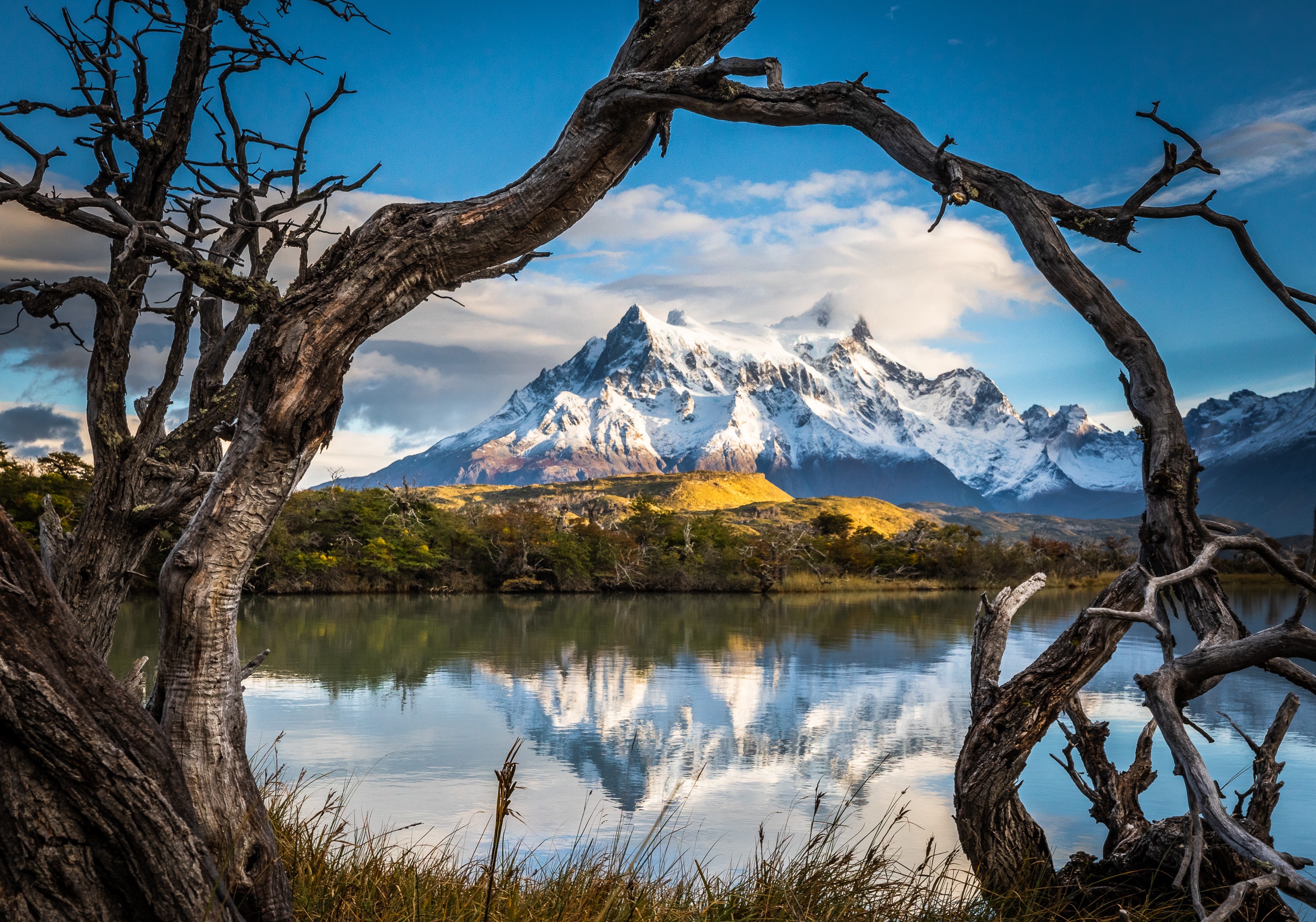 488088 descargar fondo de pantalla tierra/naturaleza, lago, montaña, naturaleza, patagonia, reflejo, lagos: protectores de pantalla e imágenes gratis