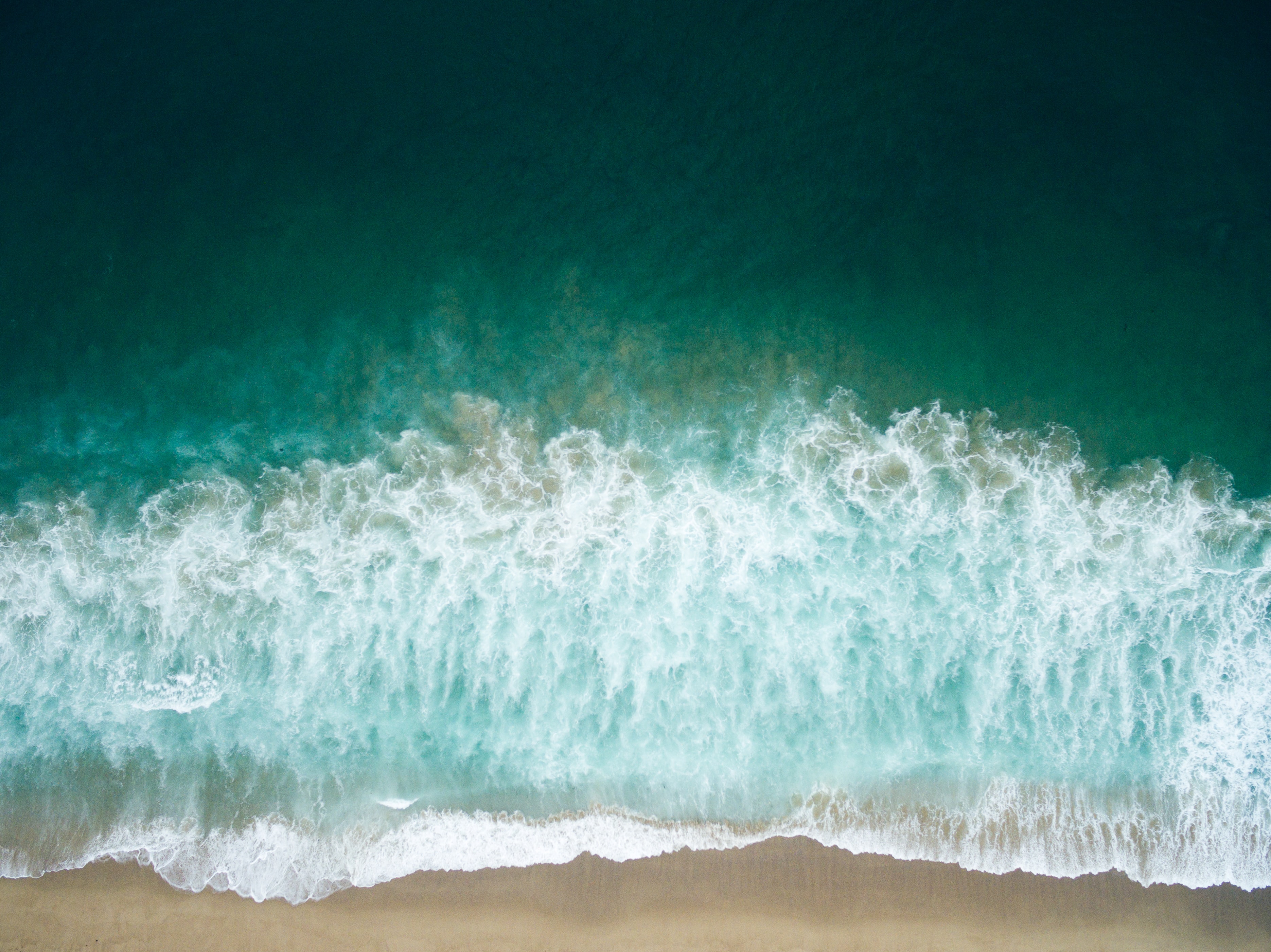 Free download wallpaper Foam, View From Above, Nature, Waves on your PC desktop