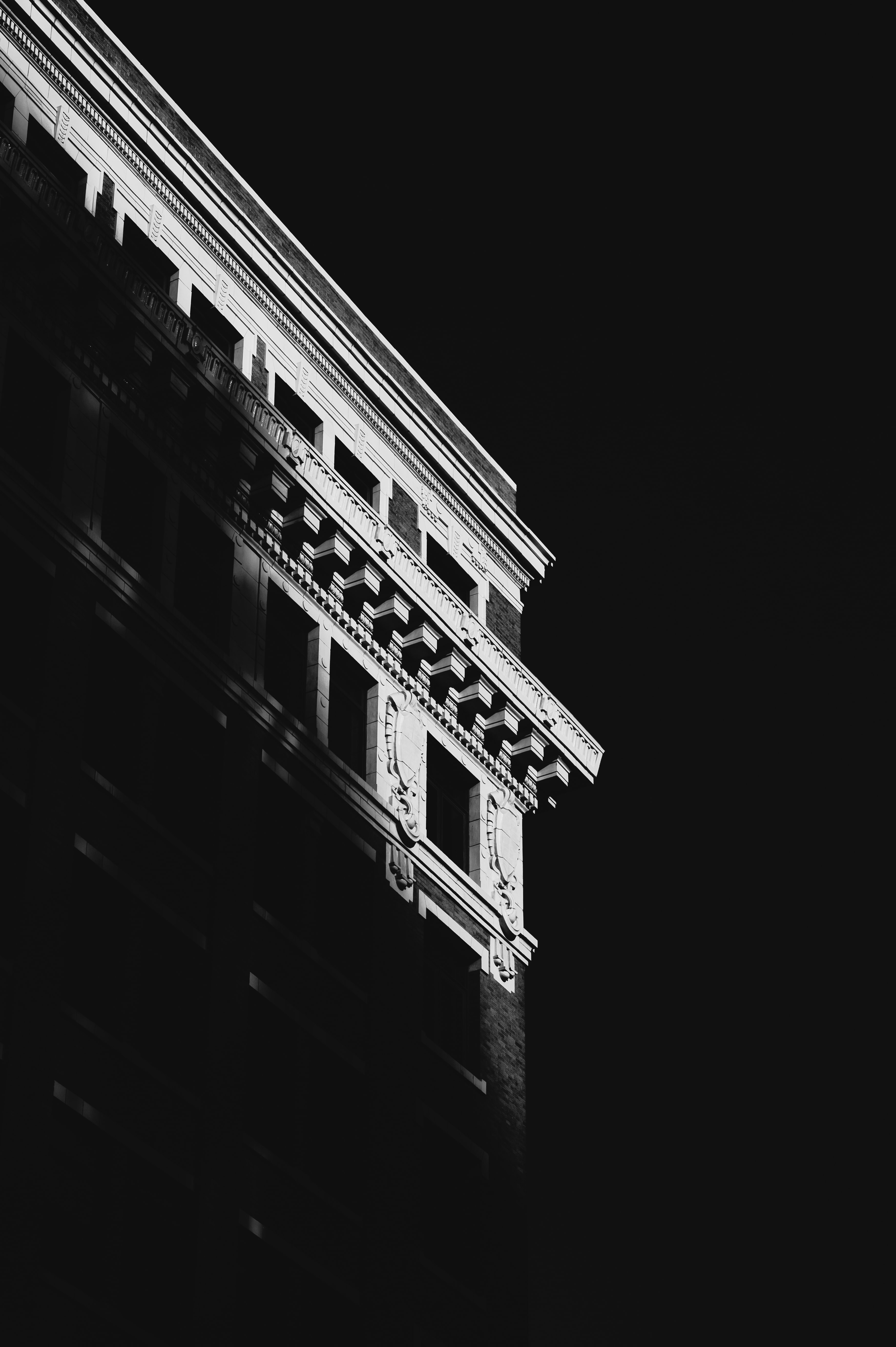 Free download wallpaper Building, Shadow, Architecture, Black And White on your PC desktop