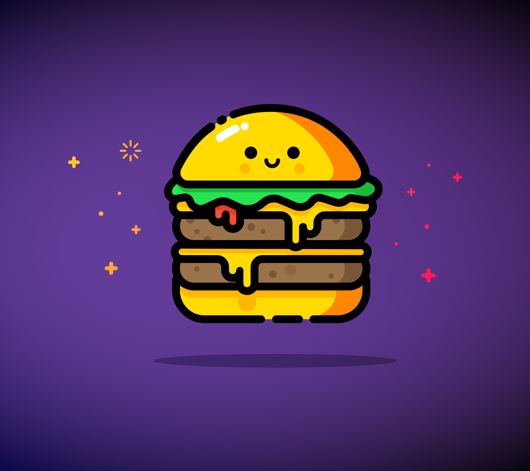 Download mobile wallpaper Food, Burger, Minimalist for free.