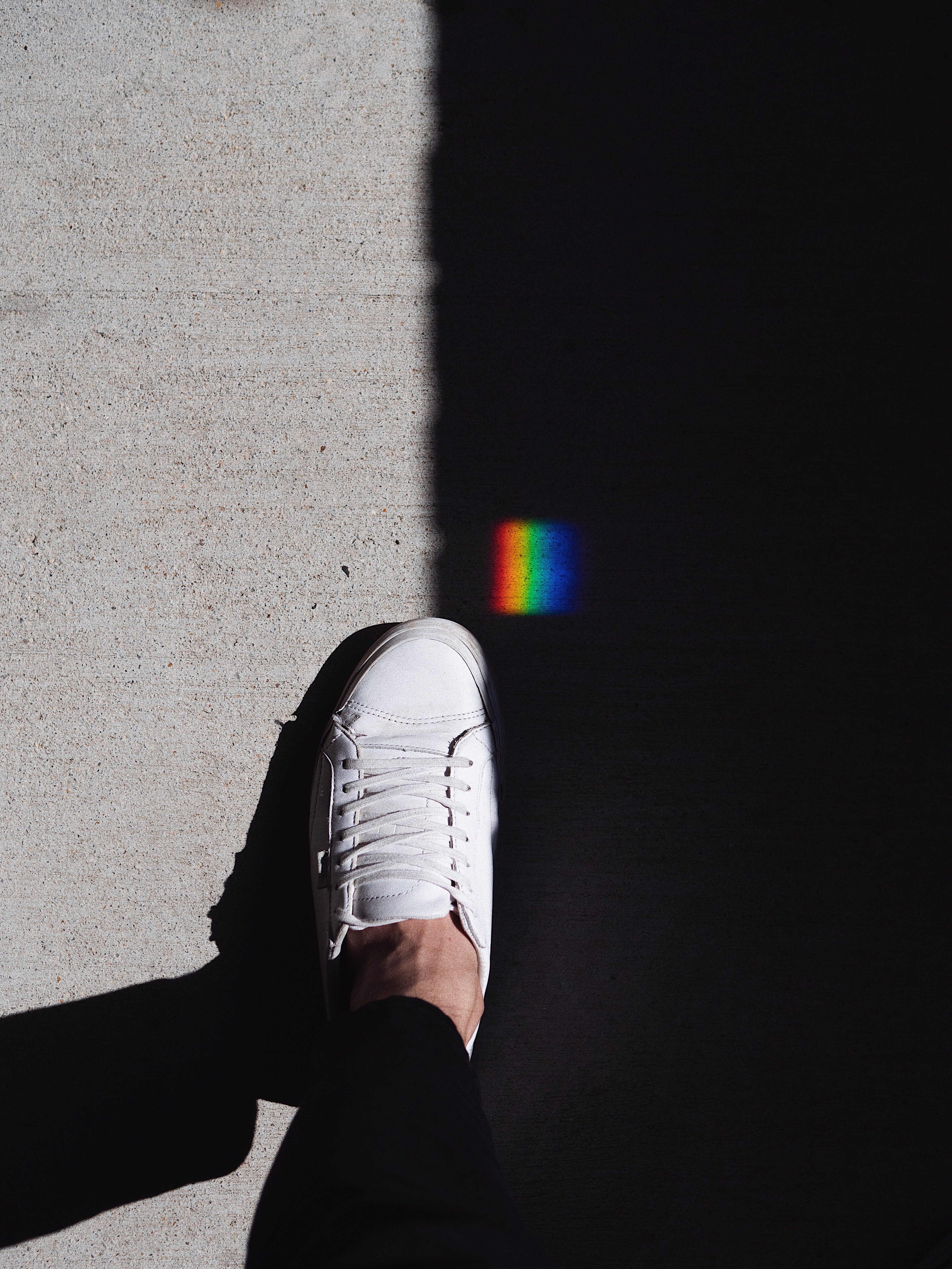 rainbow, sneakers, texture, textures, shadow, leg