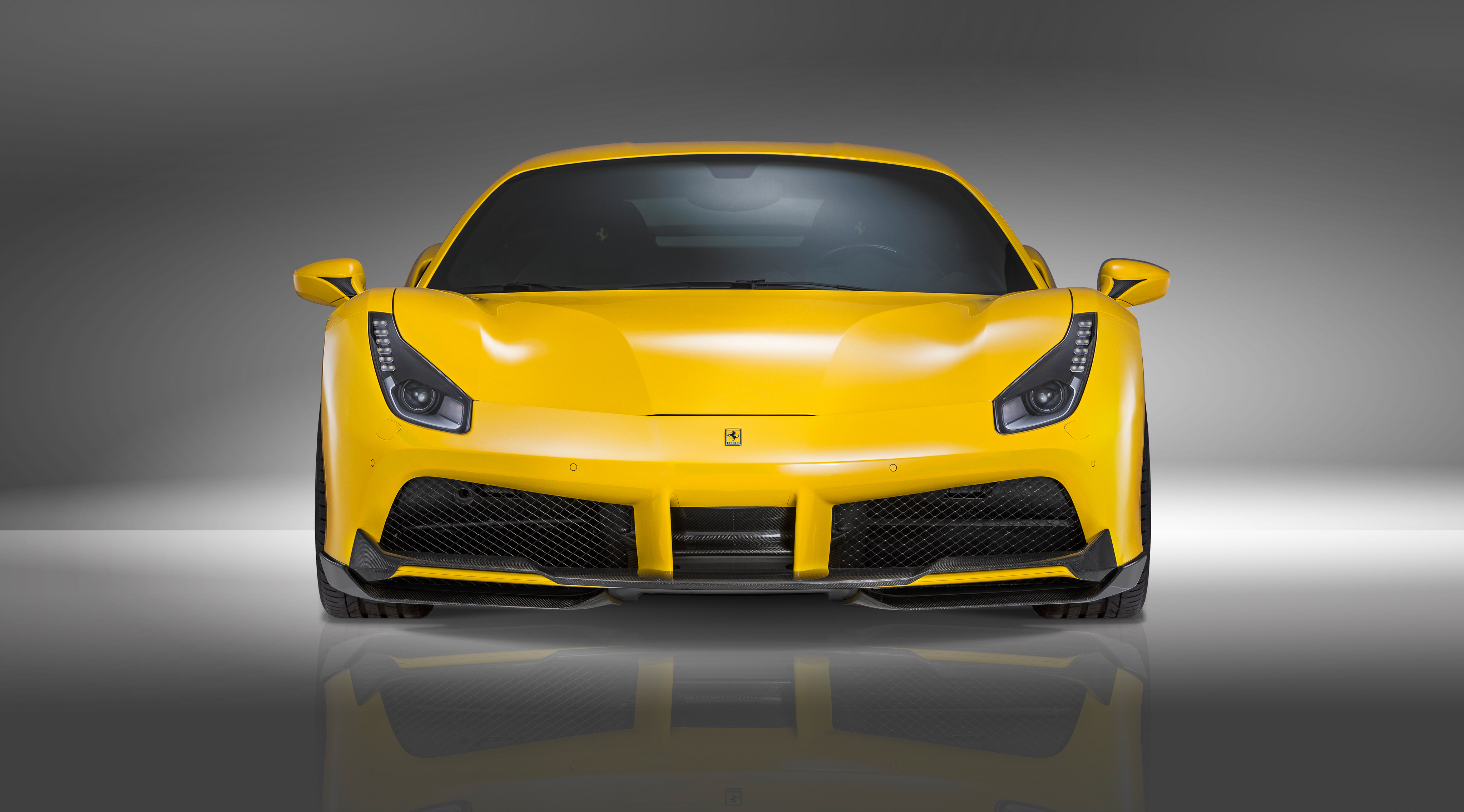 Laden Sie das Ferrari, Autos, Supersportwagen, Fahrzeuge, Gelbes Auto, Ferrari 488, Novitec Rosso Ferrari 488 Gtb-Bild kostenlos auf Ihren PC-Desktop herunter