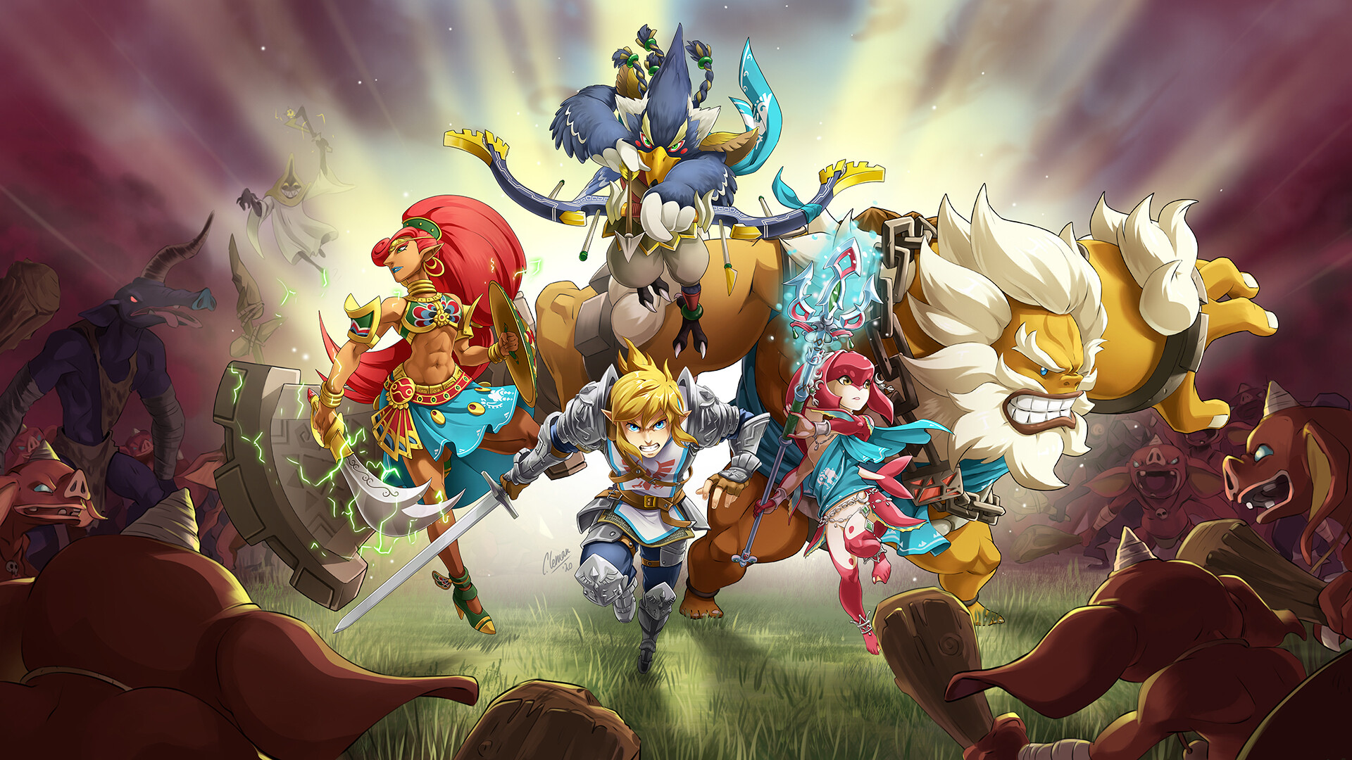 Download mobile wallpaper Link, Video Game, Hyrule Warriors: Age Of Calamity for free.