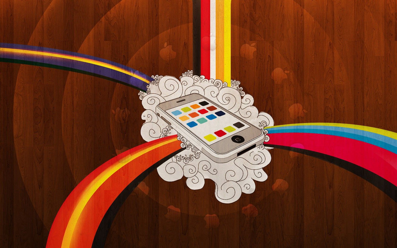 Free download wallpaper Rainbow, Colorful, Colourful, Iridescent, Telephone, Background, Iphone, Vector on your PC desktop