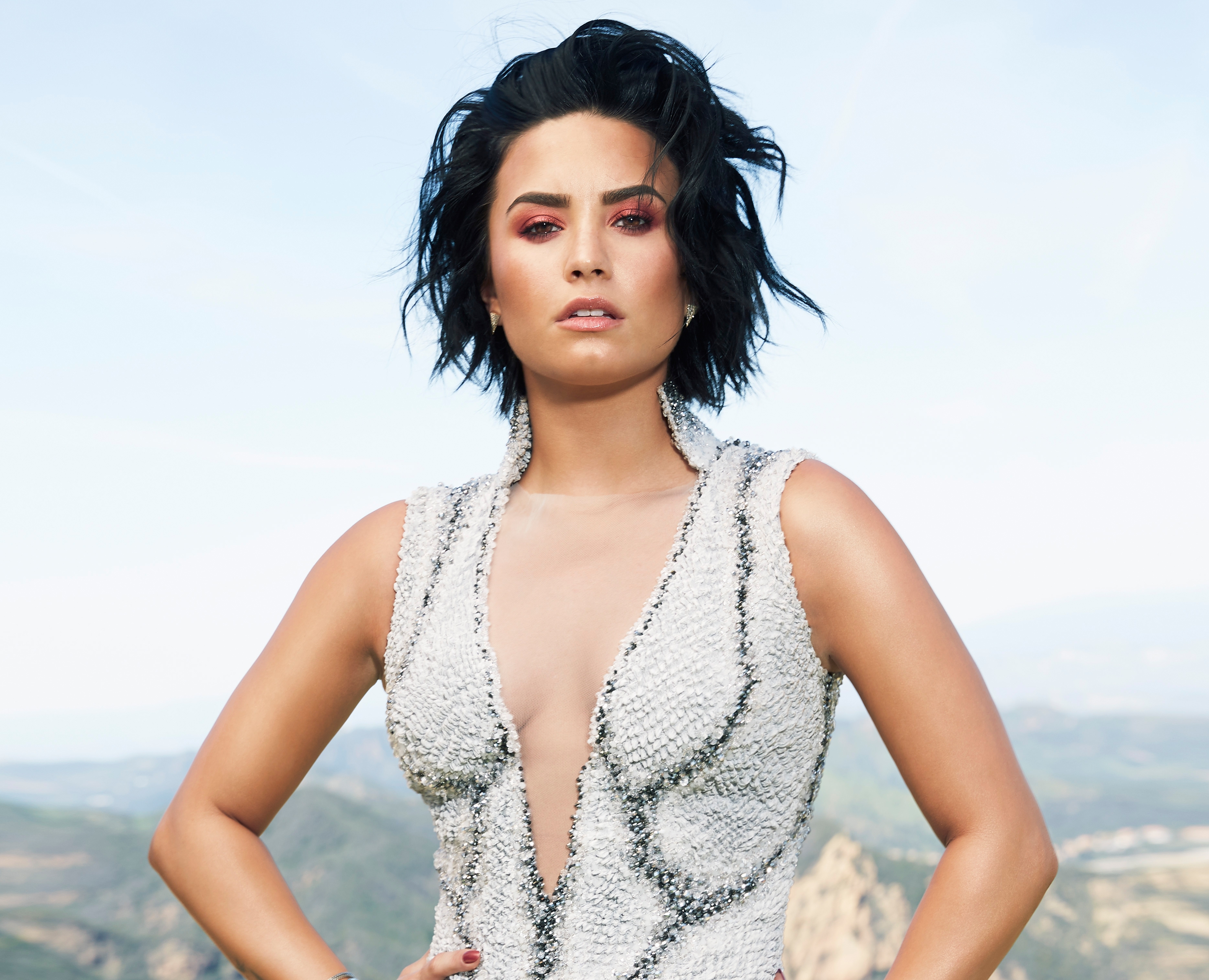 Laden Sie das Musik, Sänger, Brünette, Amerikanisch, Braune Augen, Demi Lovato-Bild kostenlos auf Ihren PC-Desktop herunter