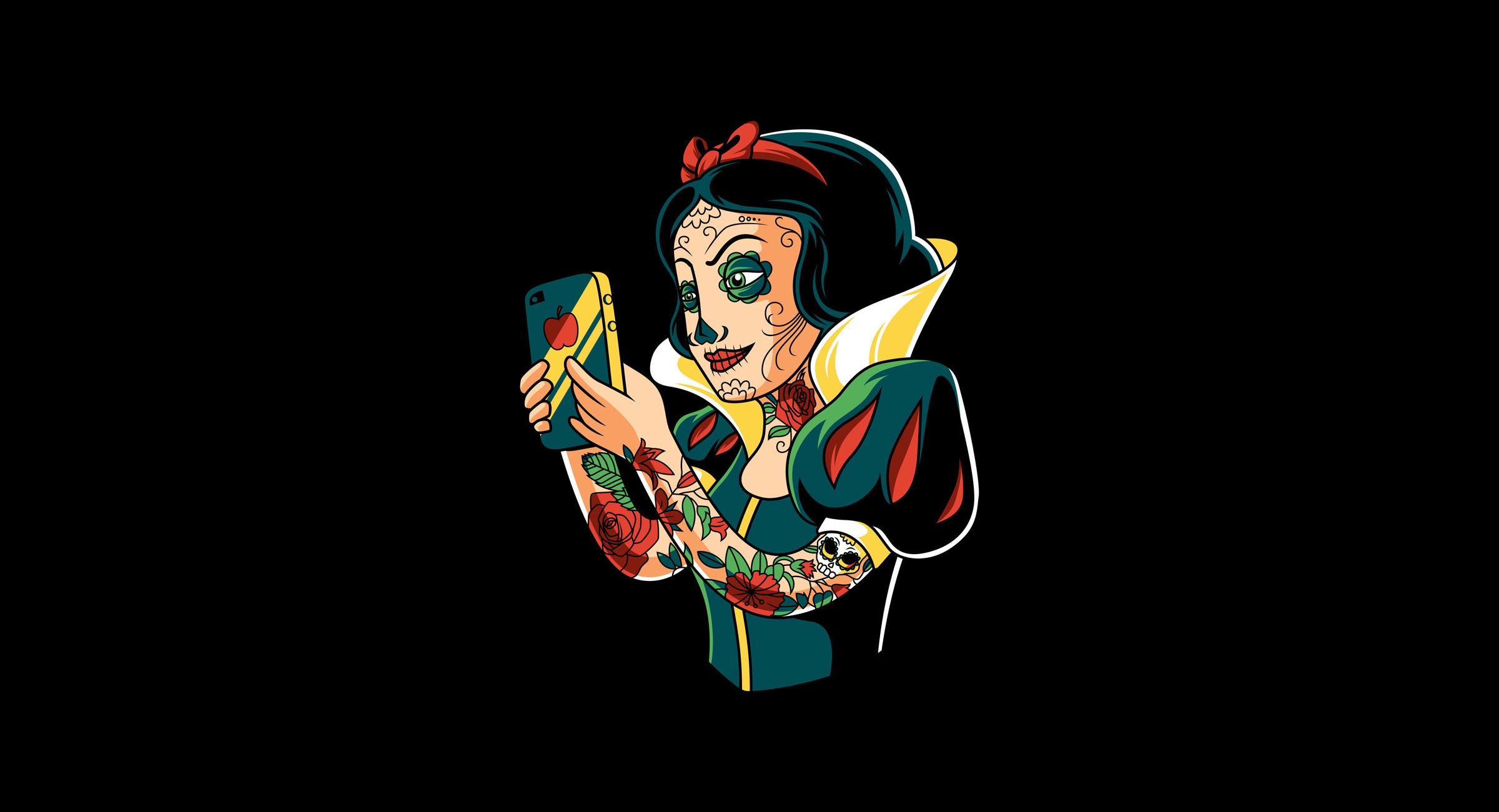 Free download wallpaper Tattoo, Snow White, Smartphone, Movie on your PC desktop