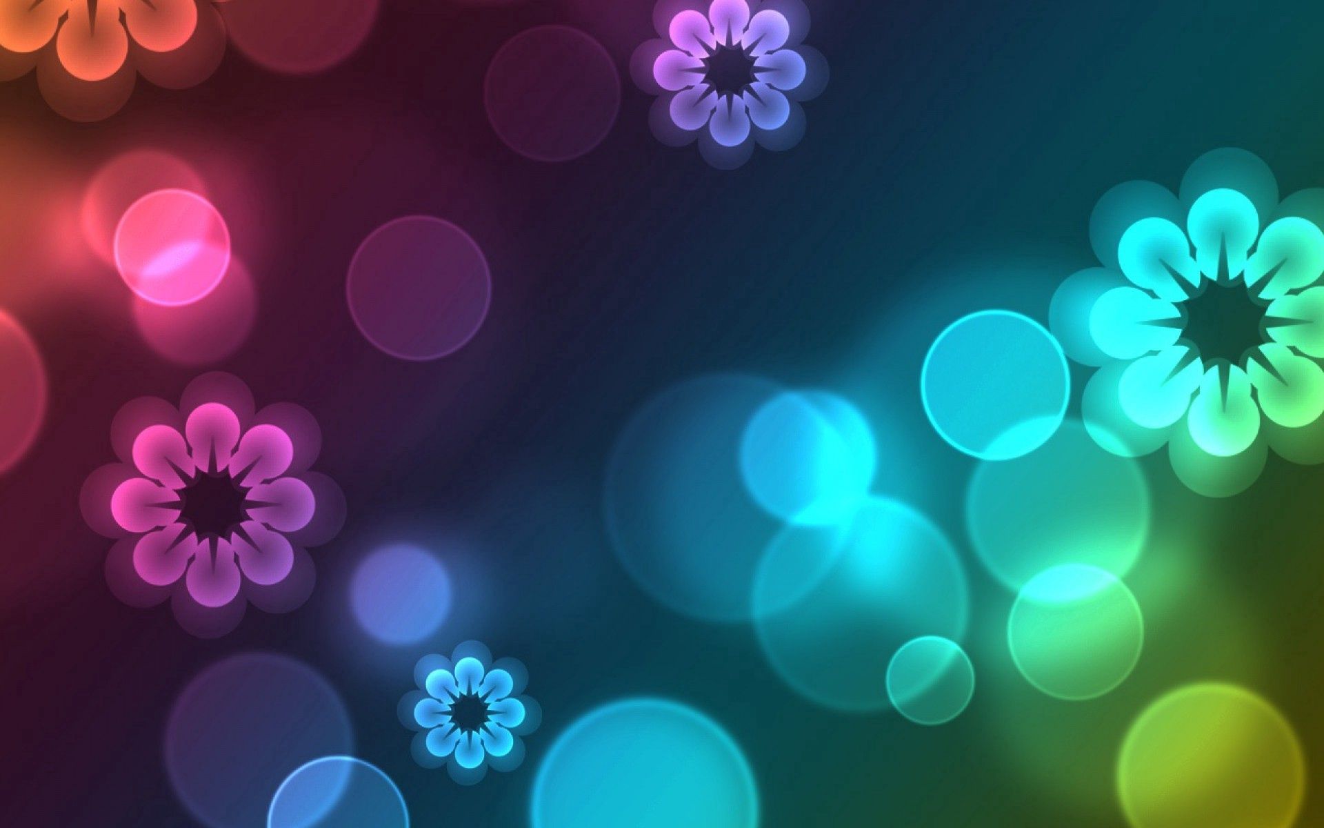 Download mobile wallpaper Glare, Flowers, Circles, Abstract, Patterns for free.