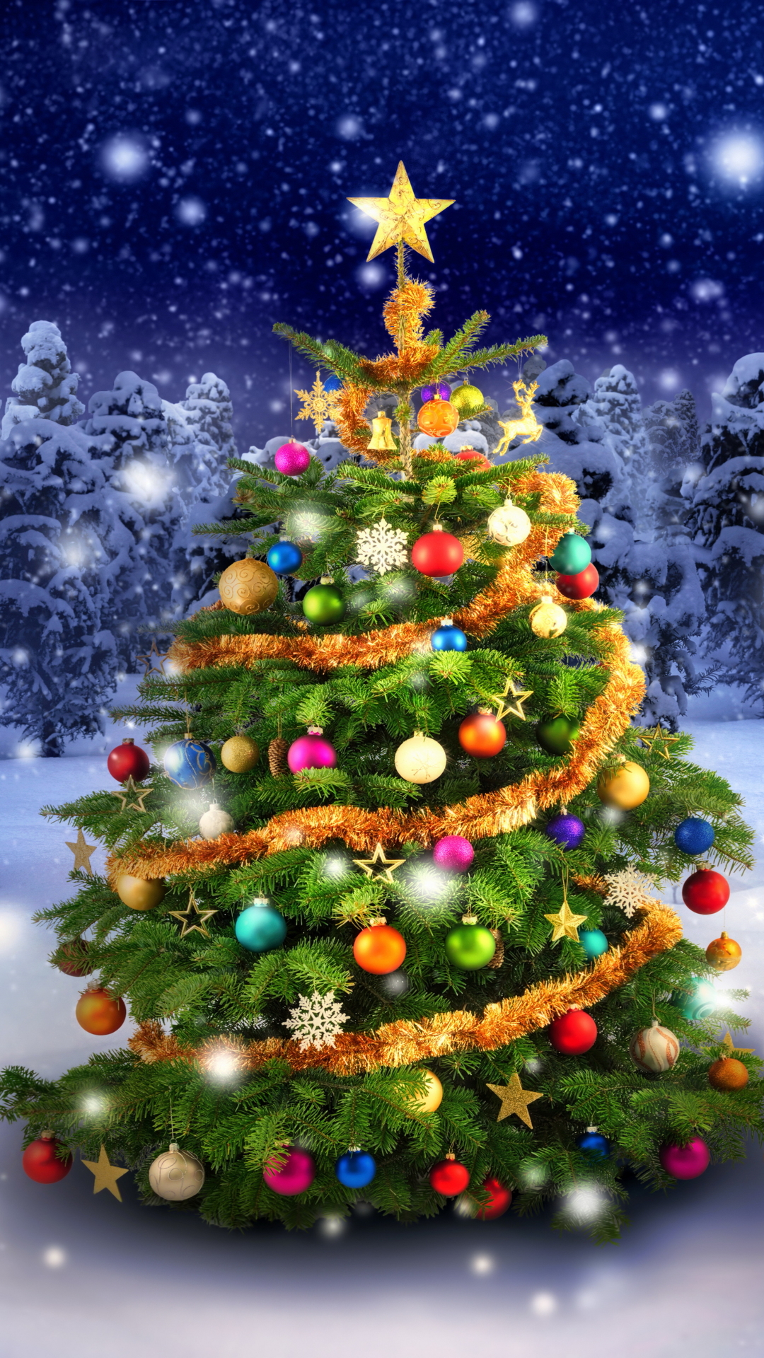 Handy-Wallpaper Feiertage, Schnee, Weihnachten, Weihnachtsbaum kostenlos herunterladen.