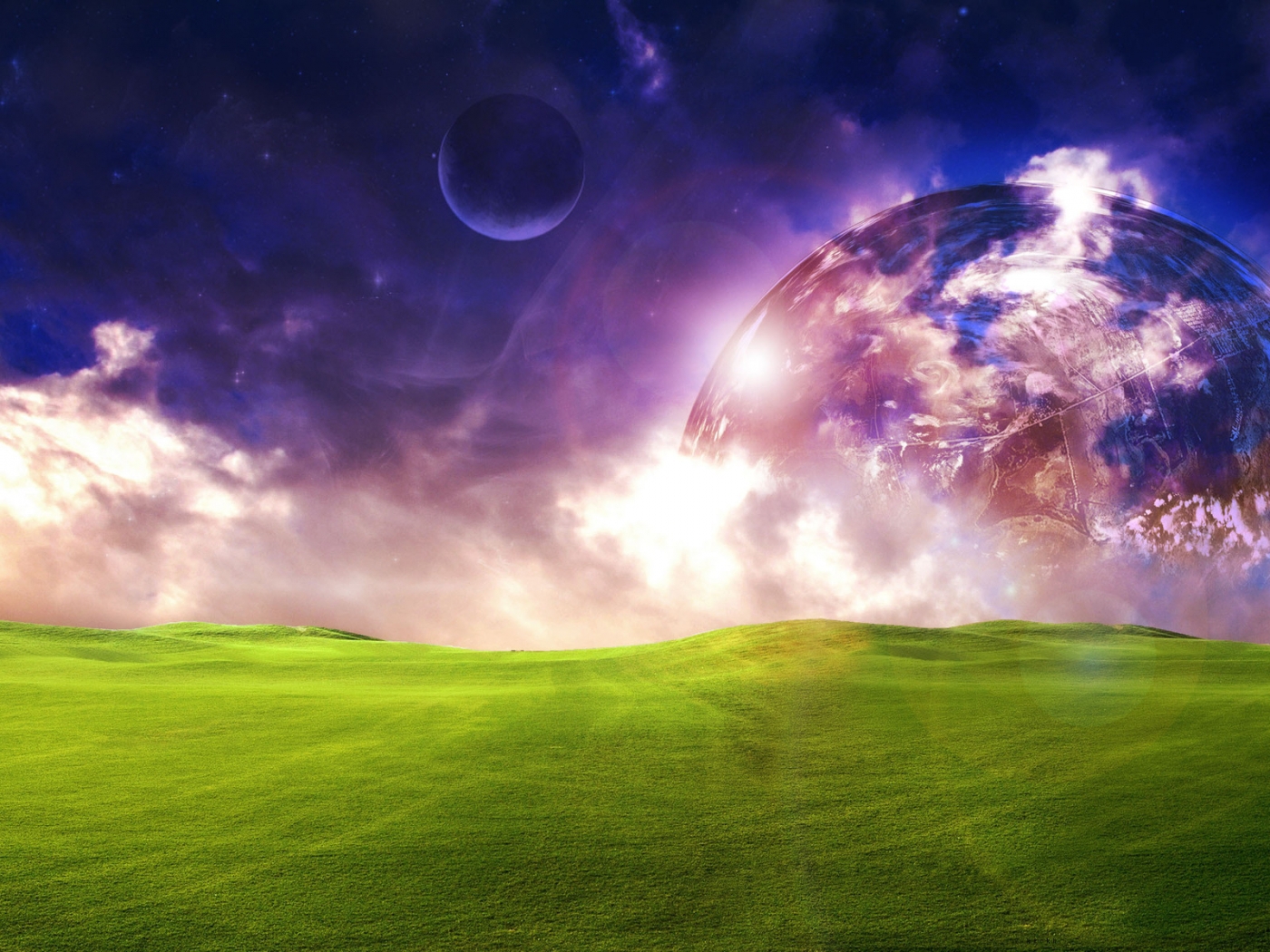 Free download wallpaper Landscape, Planets, Fantasy on your PC desktop
